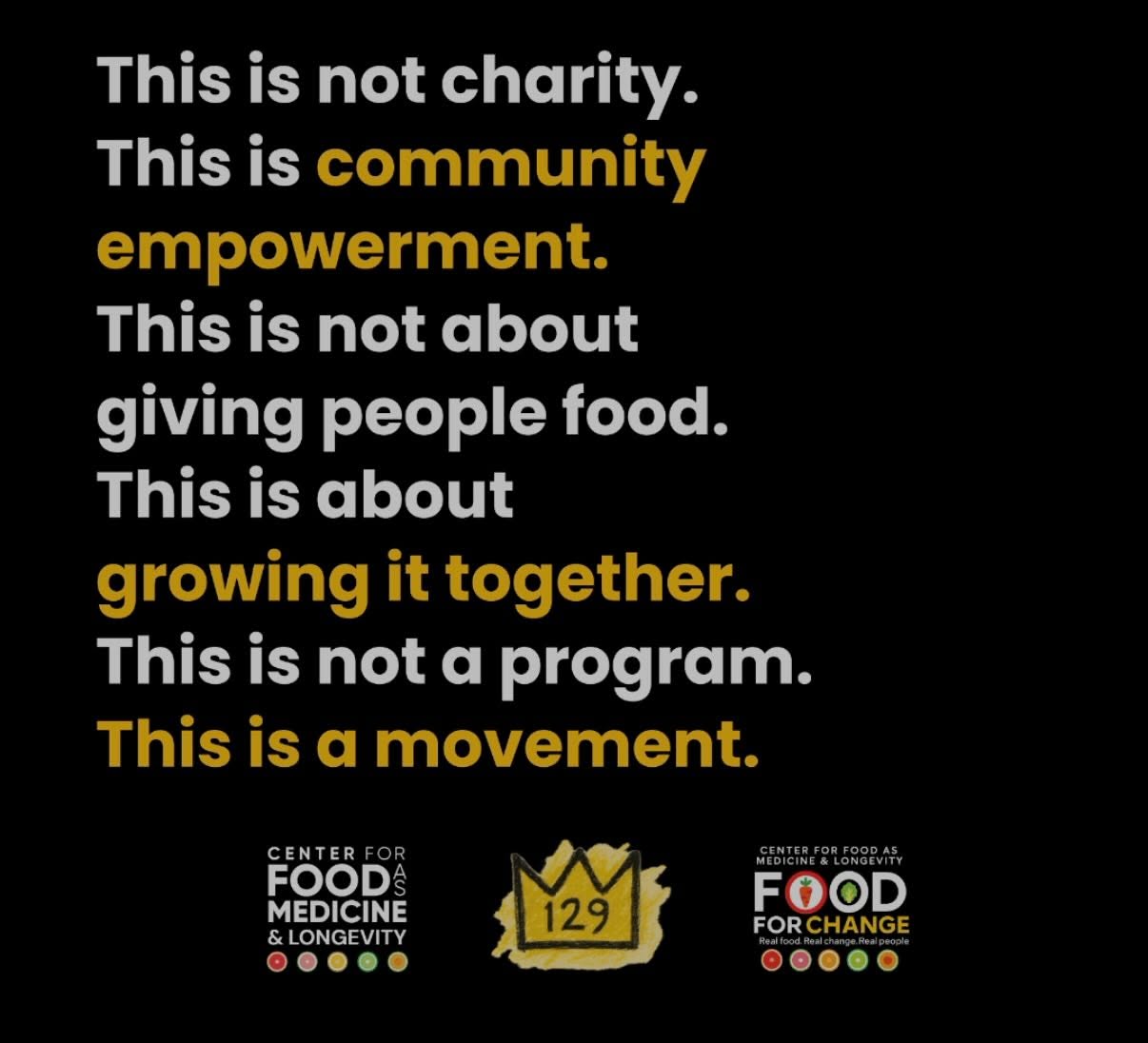 Center For Food As Medicine Facebook ad: The Center for Food as Medicine & Longevity's…