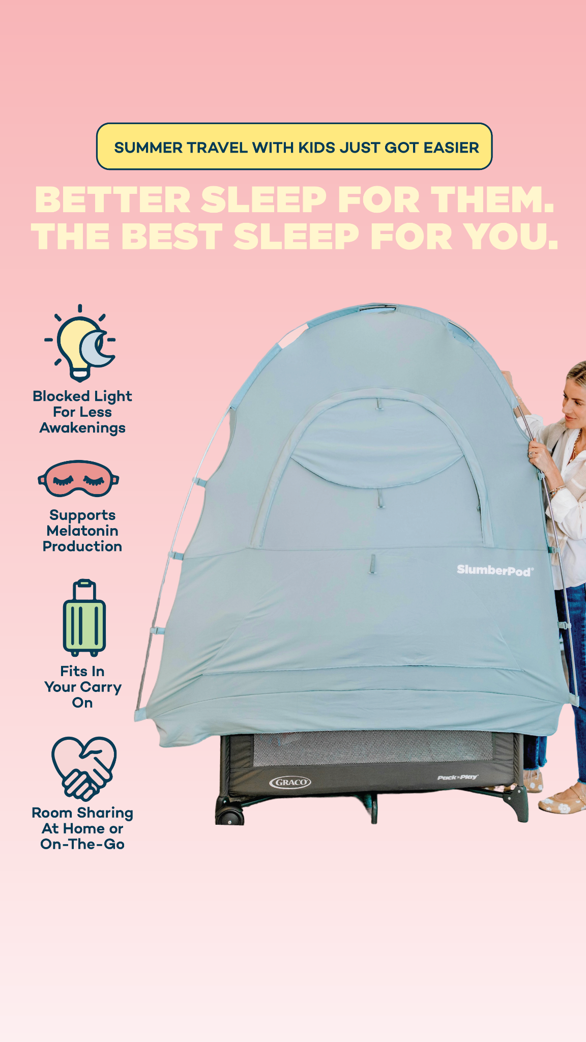 SlumberPod Facebook ad