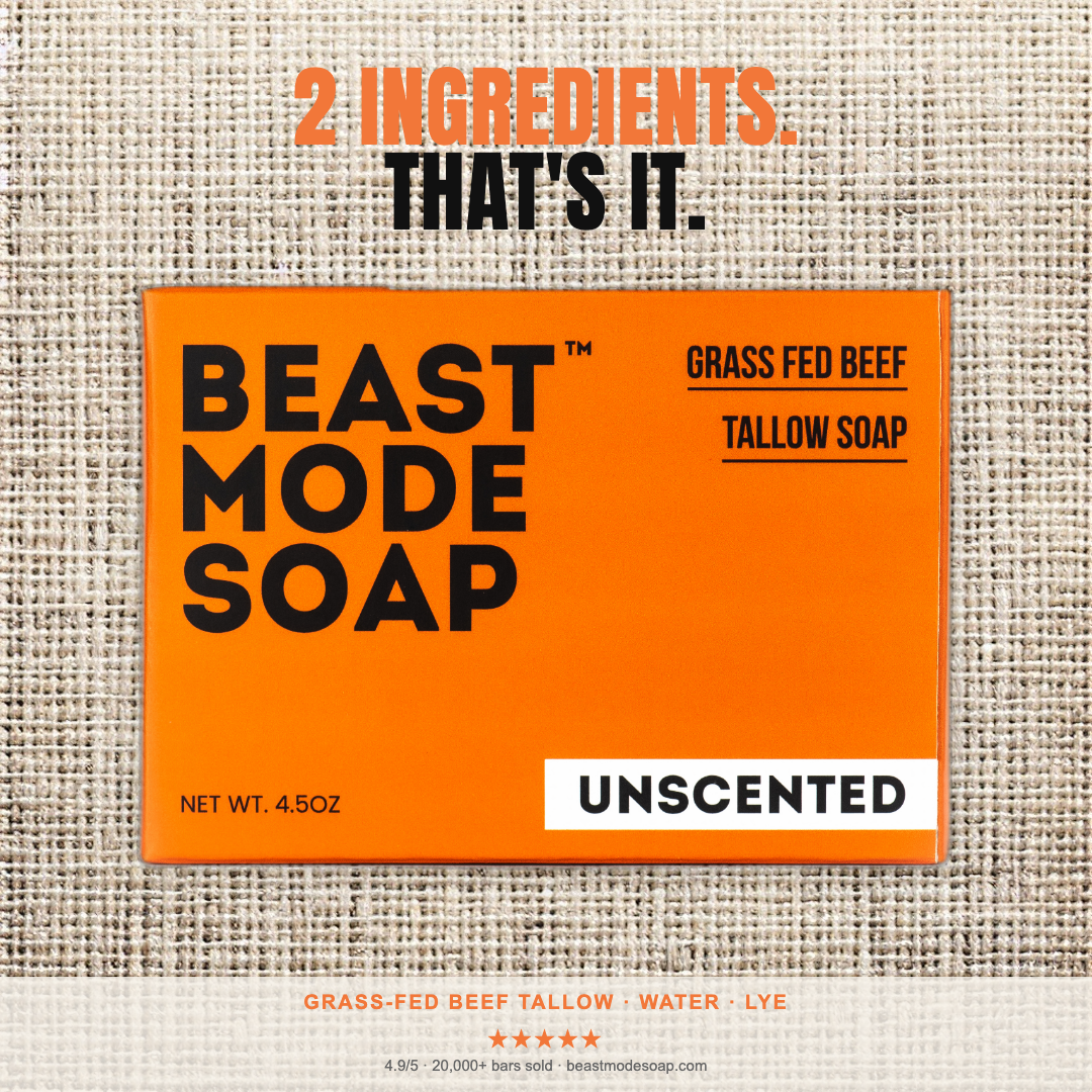 Beast Mode Soap Facebook ad: 2 Ingredients. That's It.
