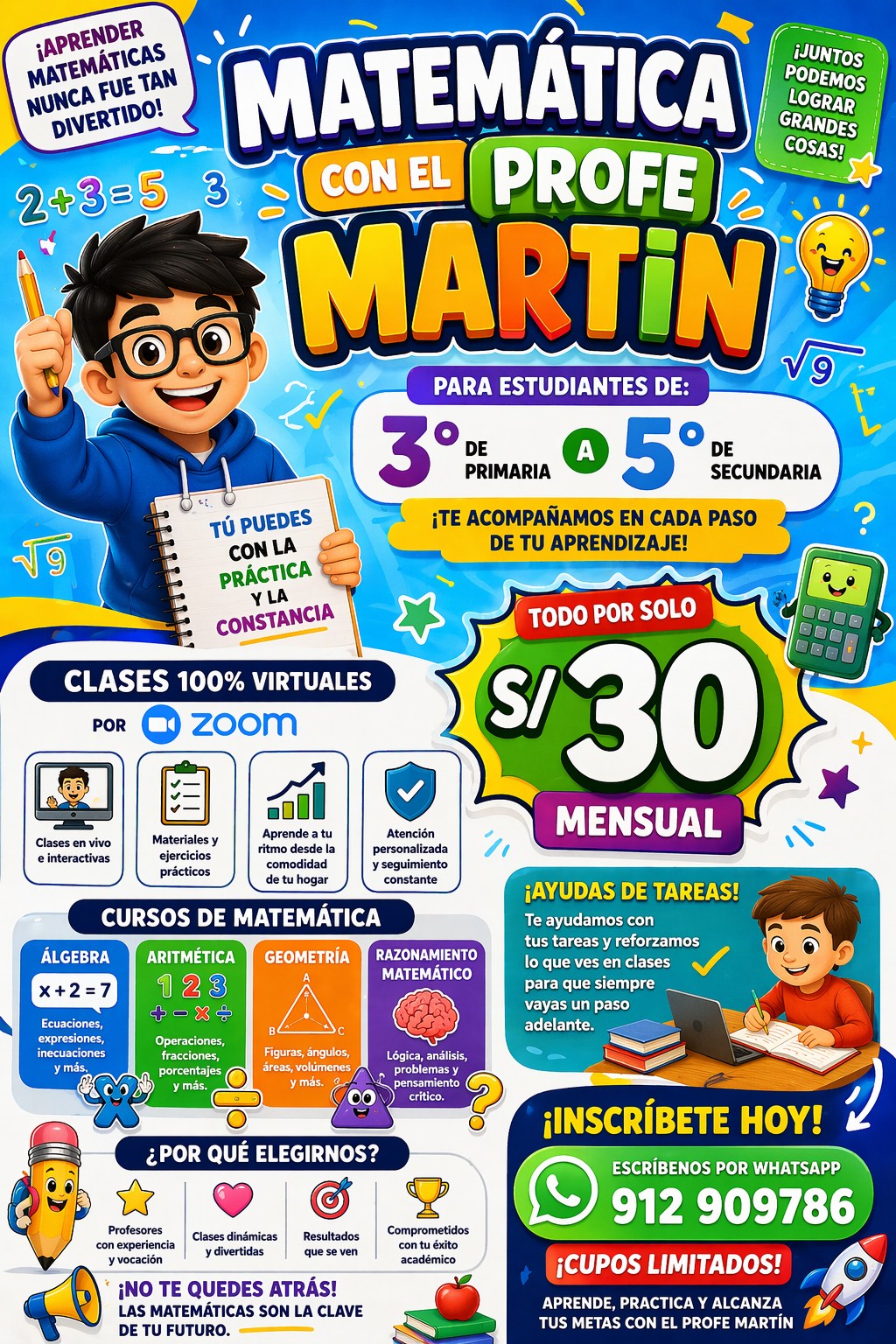 Matemática con Profe Martin Facebook ad: MATEMÁTICA CON EL PROFE MARTÍN