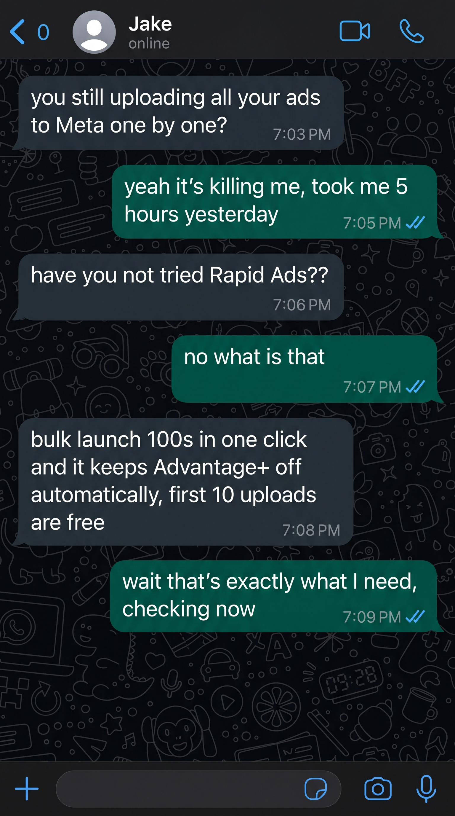 Rapid Ads Facebook ad