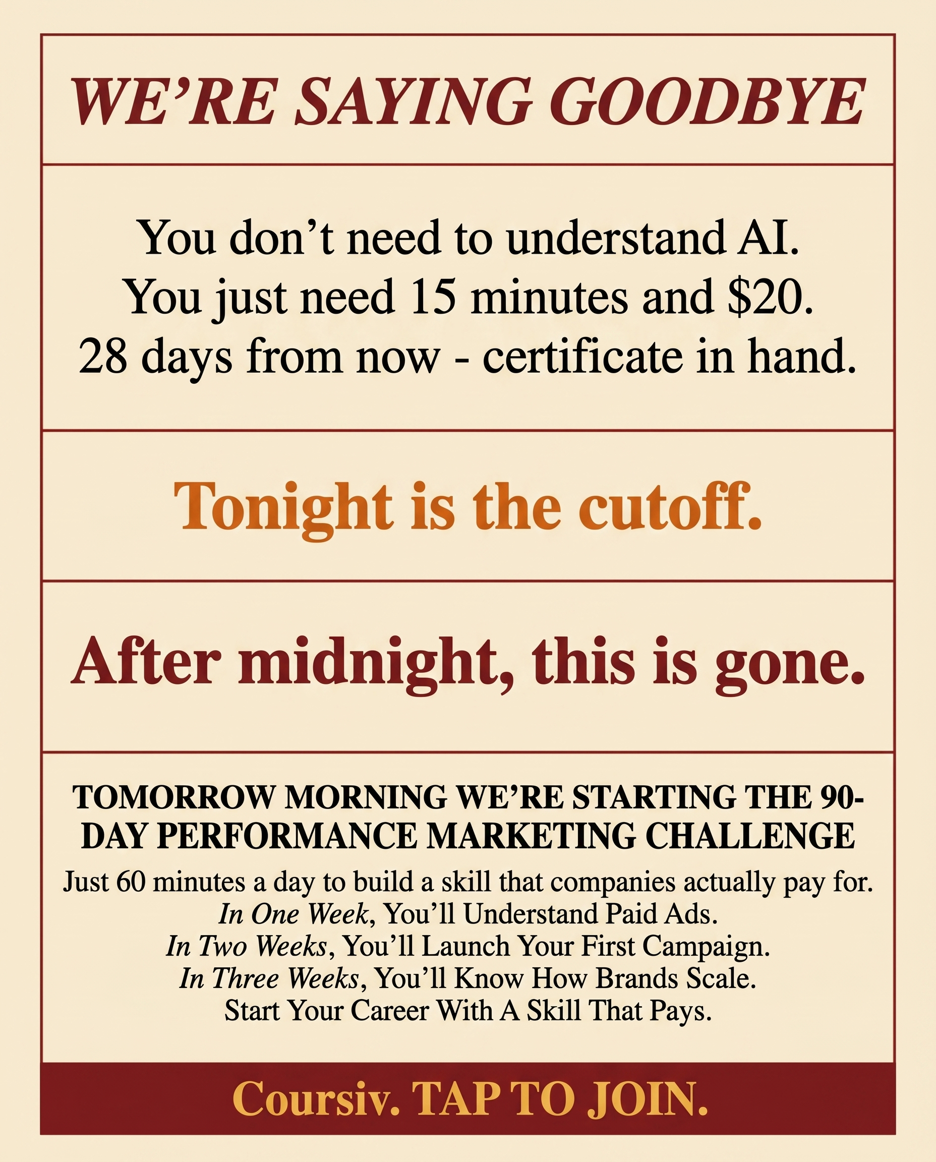 AI Simplified Facebook ad