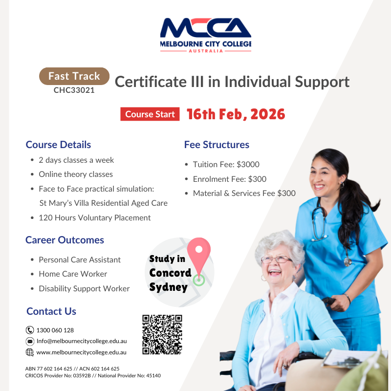 MCCA - Melbourne City College Australia Facebook ad