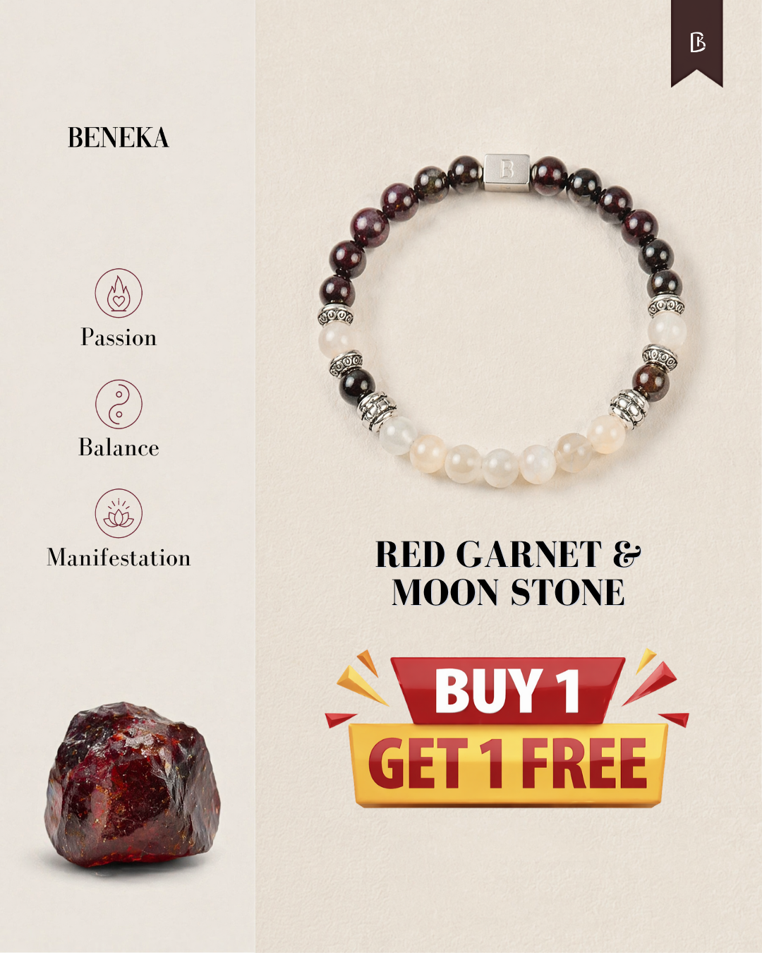 Beneka.com Facebook ad: Buy 1 Get 1 FREE Today