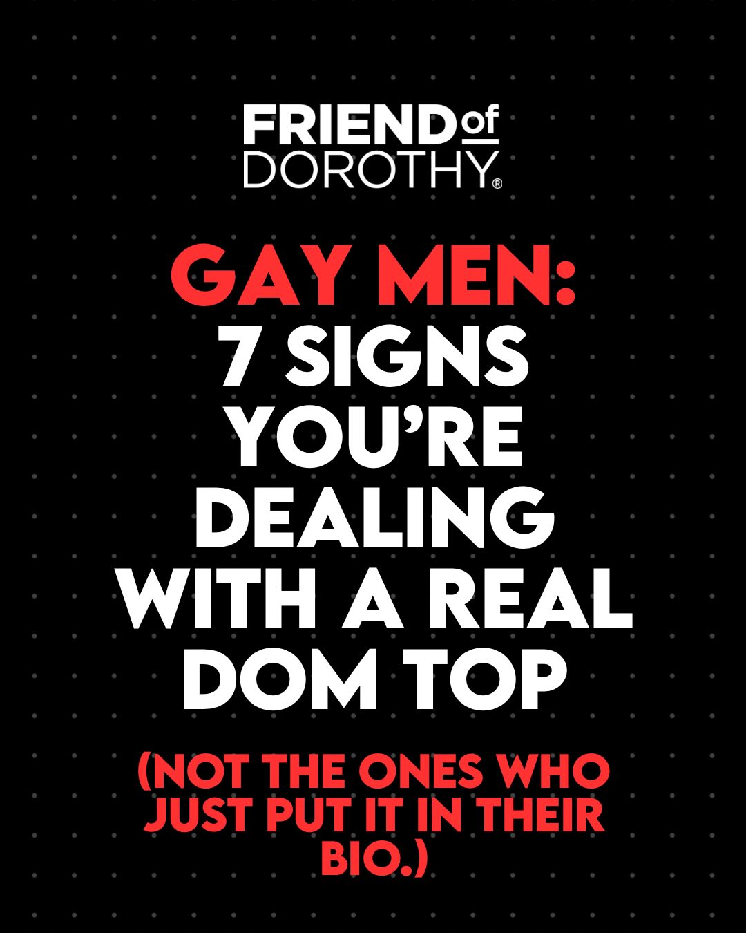 FOD - Friend of Dorothy Facebook ad