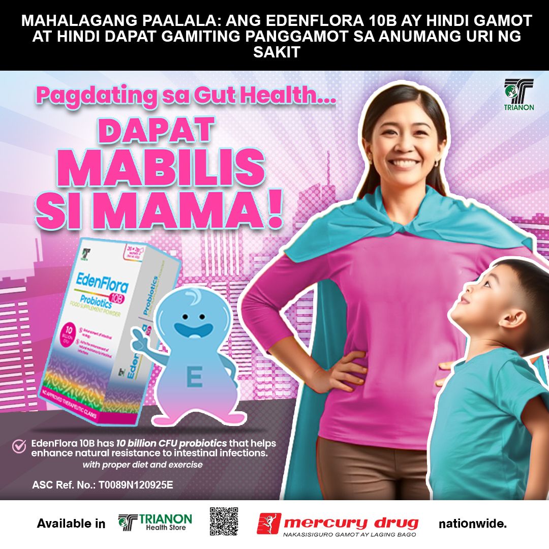 EdenFlora Facebook ad: Mommies, bakit dapat MABILIS pagdating sa gut health?