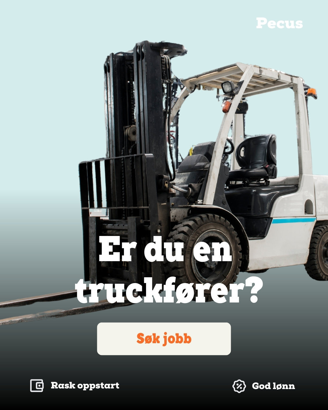 Pecus Facebook ad: Rask oppstart, gode betingelser og et godt arbeidsmiljø