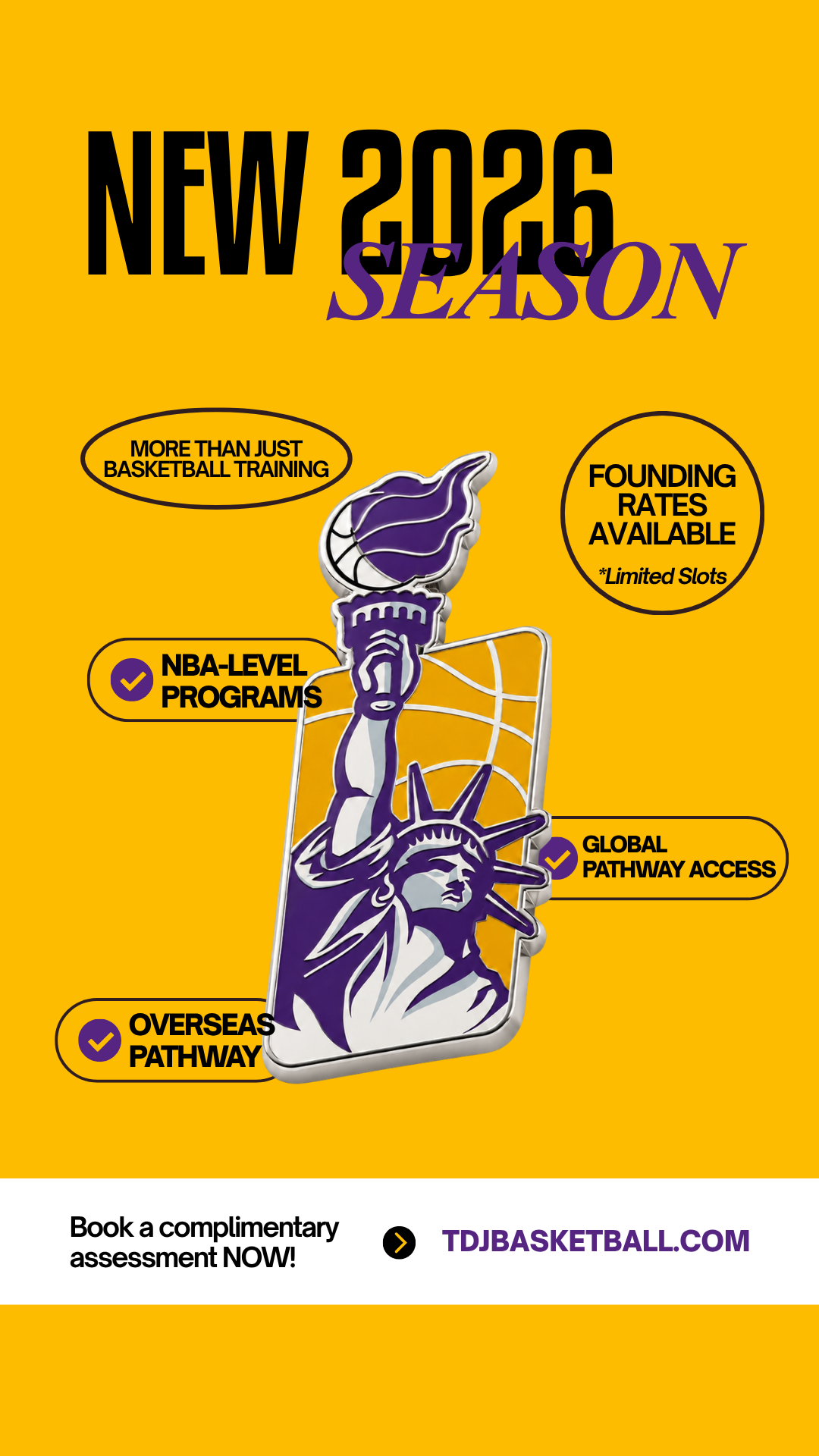 TDJ Basketball Academy Facebook ad from Jul 8, 2026
