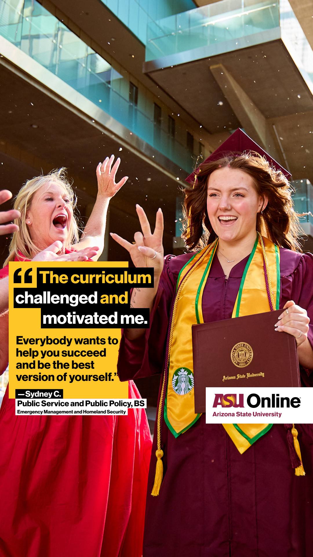 ASU Online Facebook ad