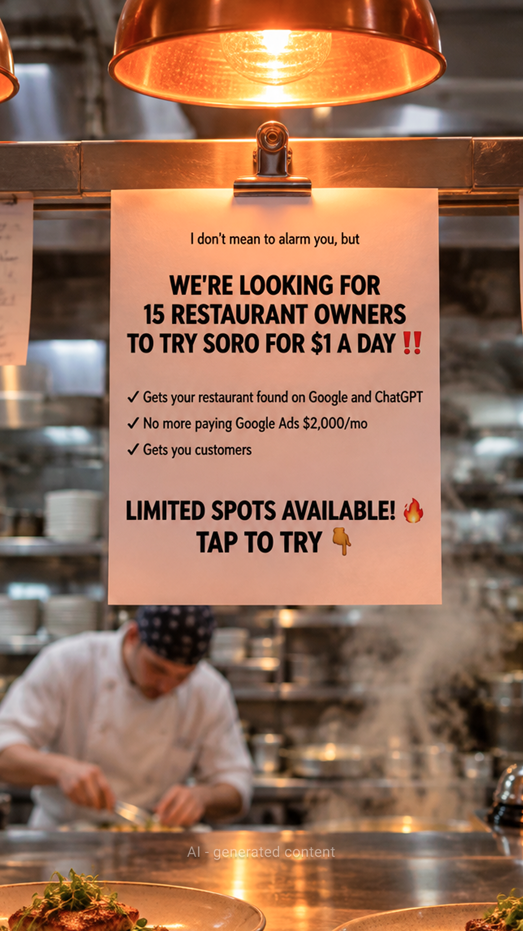 Soro SEO Facebook ad: Rank #1 on Google