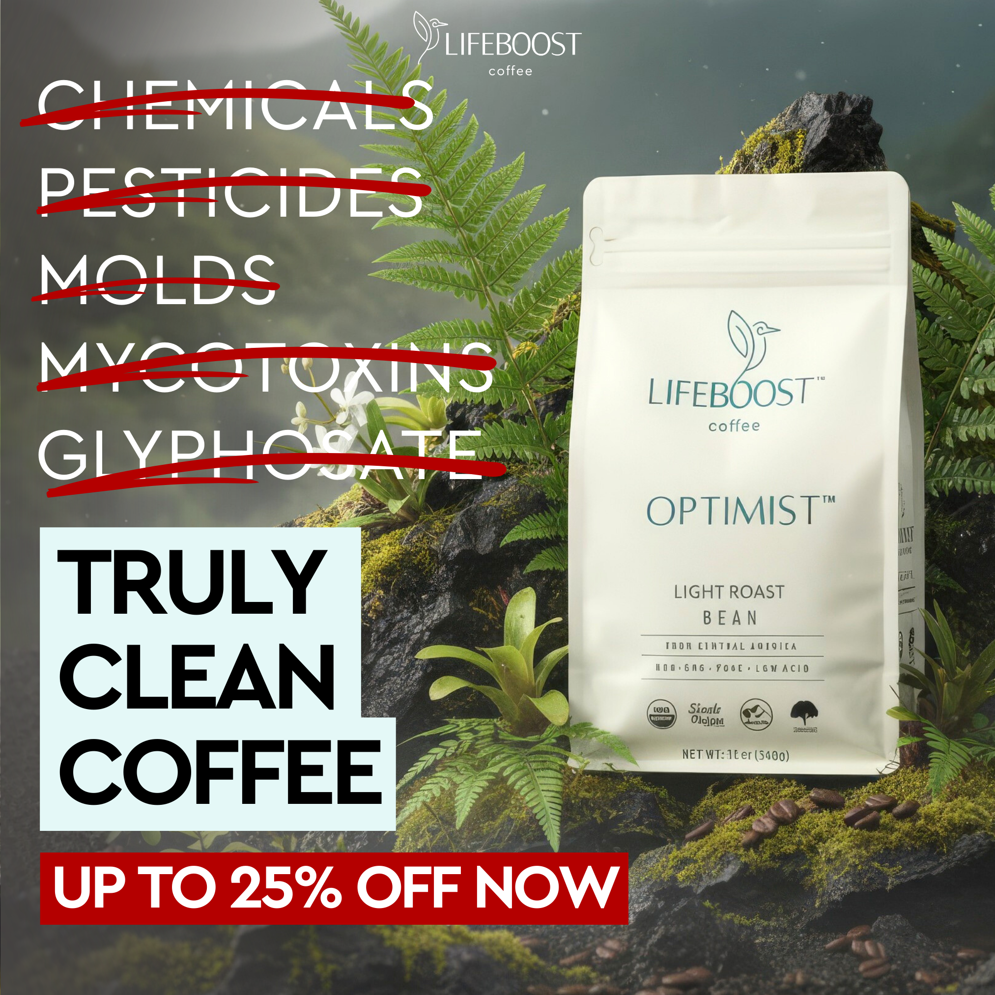 Lifeboost Coffee Facebook ad