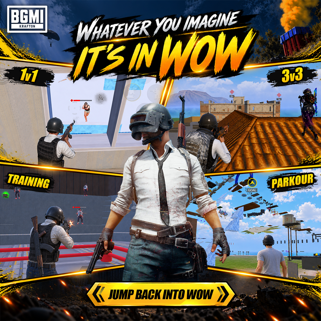 Battlegrounds Mobile India Facebook ad: Whatever You Imagine, It's WOW