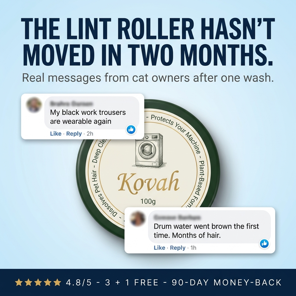 Kovah Facebook ad: One scoop. One wash. Every hair gone.