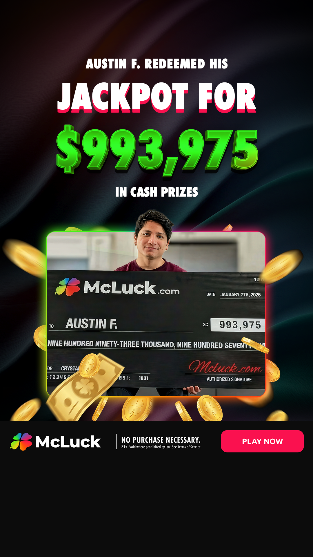 McLuck.com Facebook ad