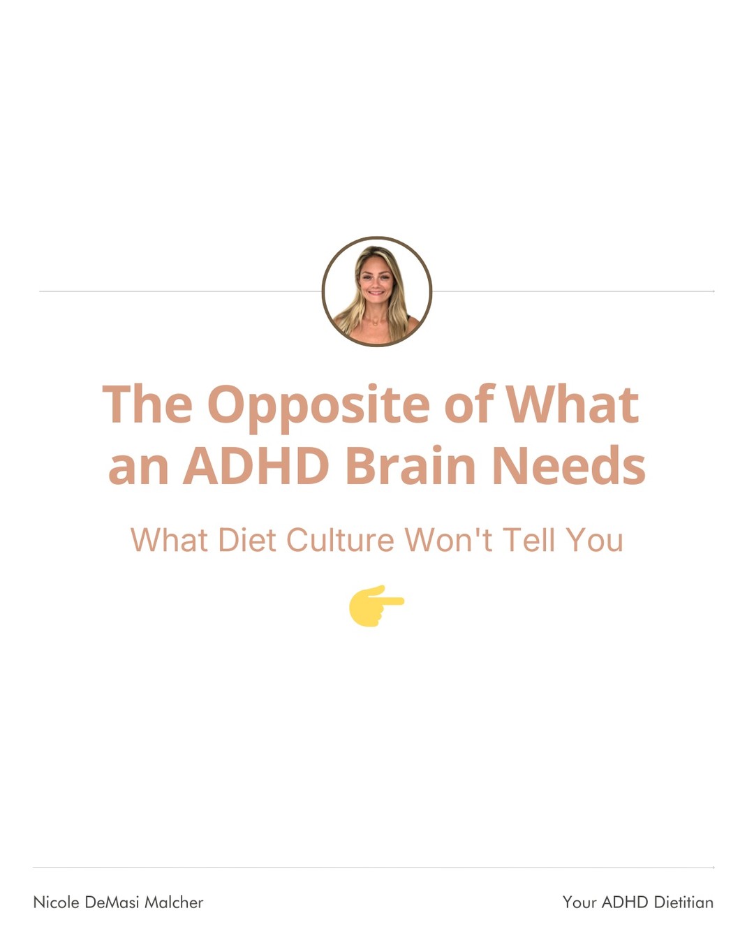 DeMasi Nutrition Facebook ad: Diet culture says eat less, try harder.