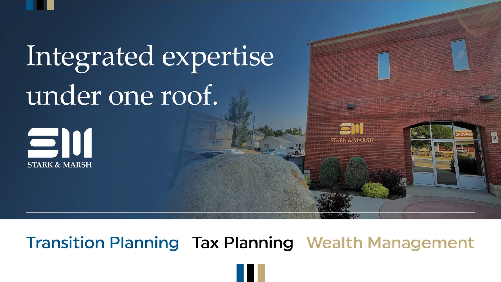 Stark & Marsh Facebook ad: Stark & Marsh offers accounting, tax, audit, consulting…