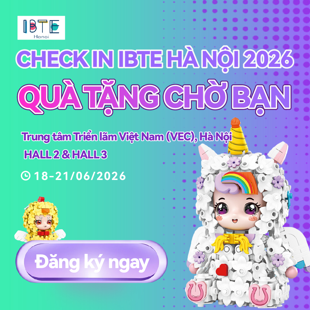 IBTE - Triển lãm Quốc tế Sản phẩm & Đồ chơi Trẻ em Việt Nam Facebook ad from May 12, 2026