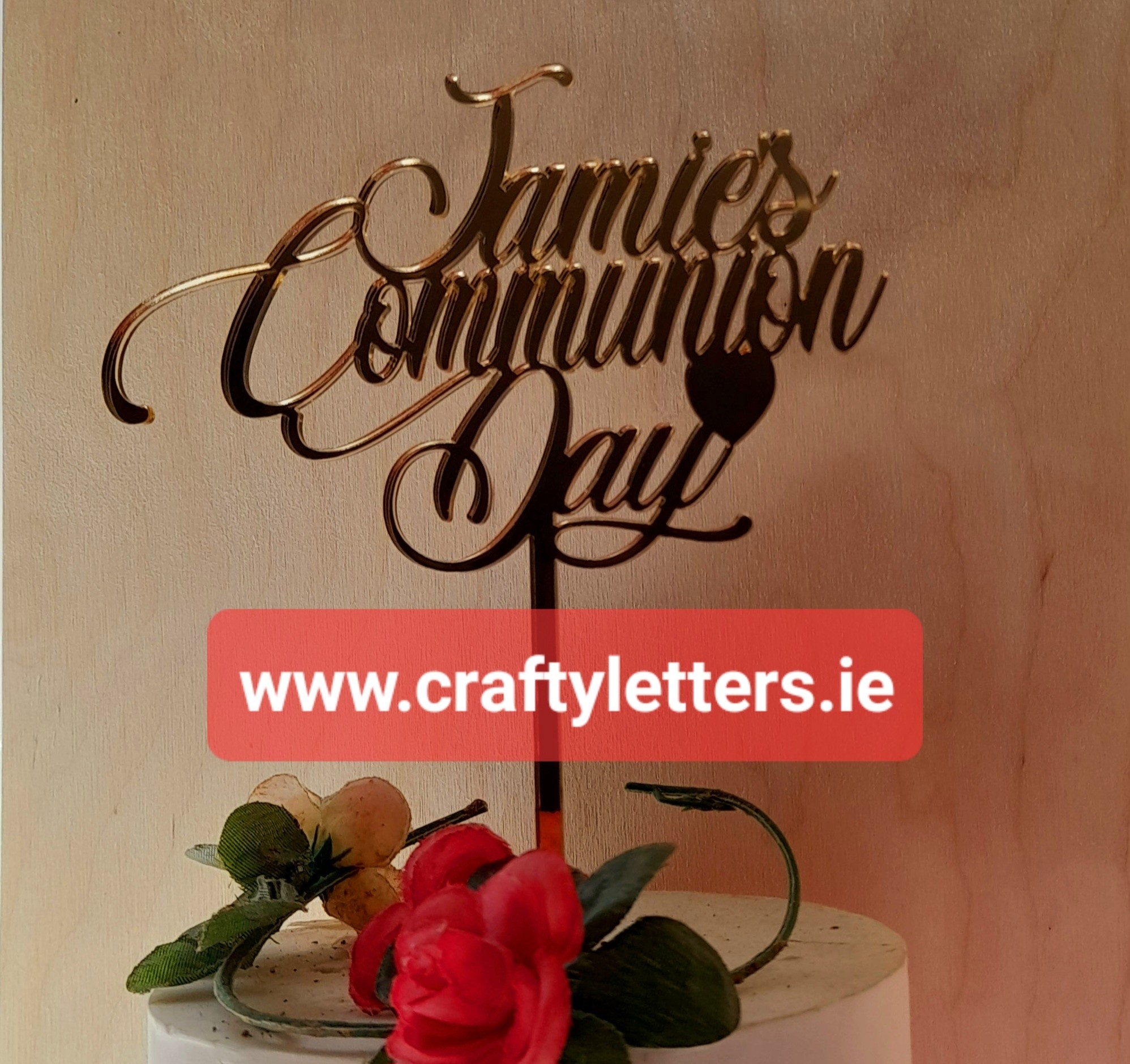Crafty Letters Facebook ad: Cake Toppers for Weddings, Birthdays, Wedding Signs…