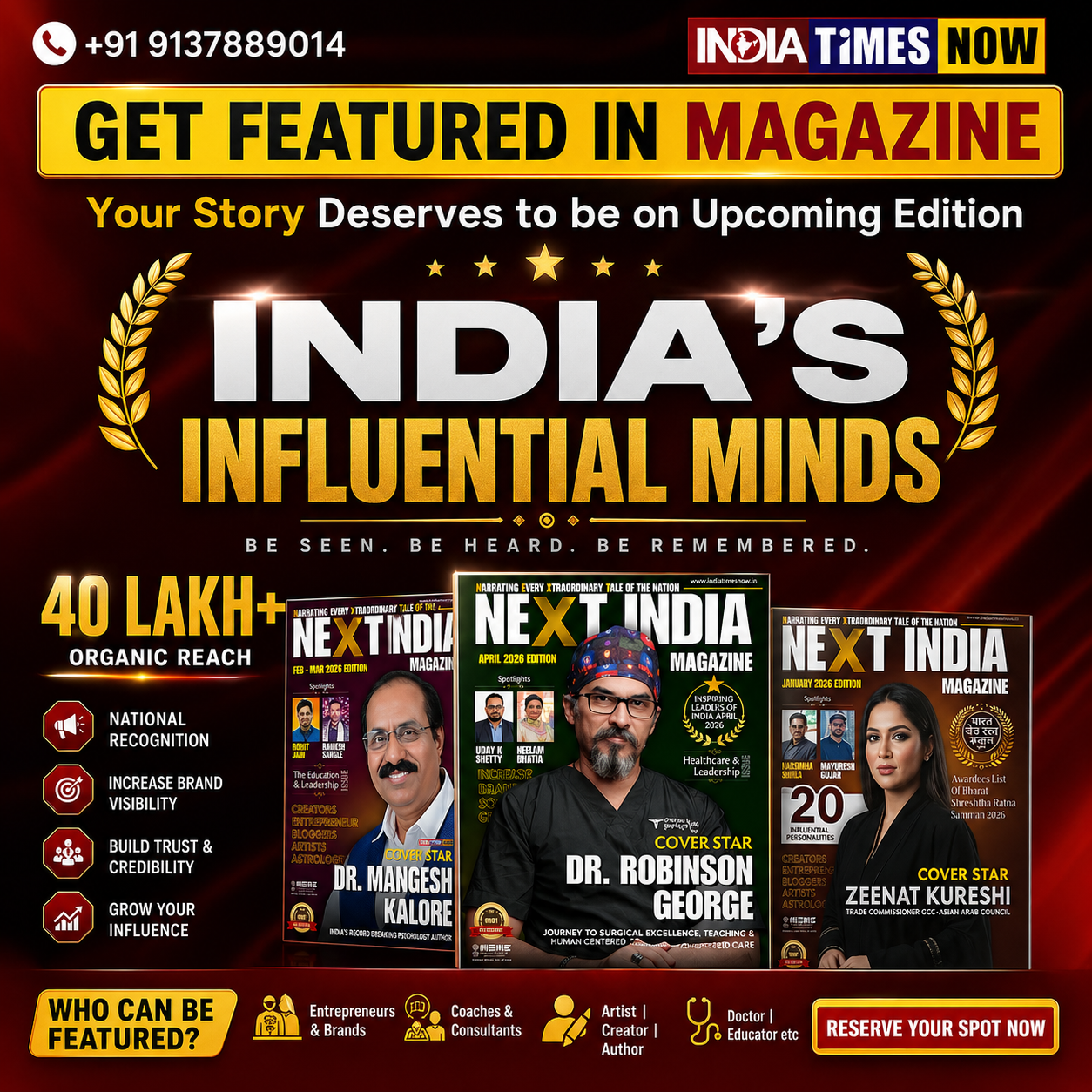 India Times Now Facebook ad: You've built something remarkable.