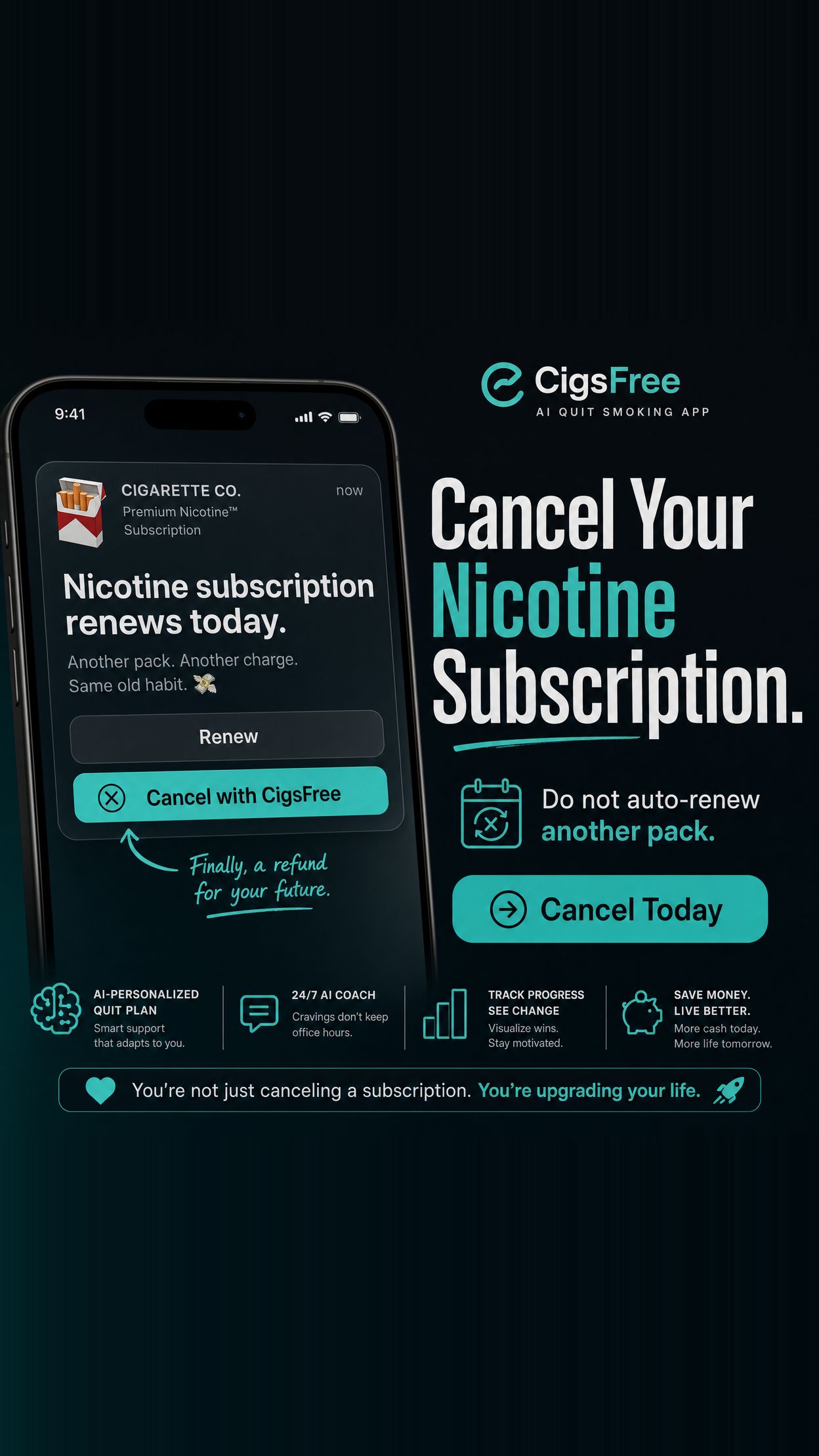Cigs Free Facebook ad from May 21, 2026
