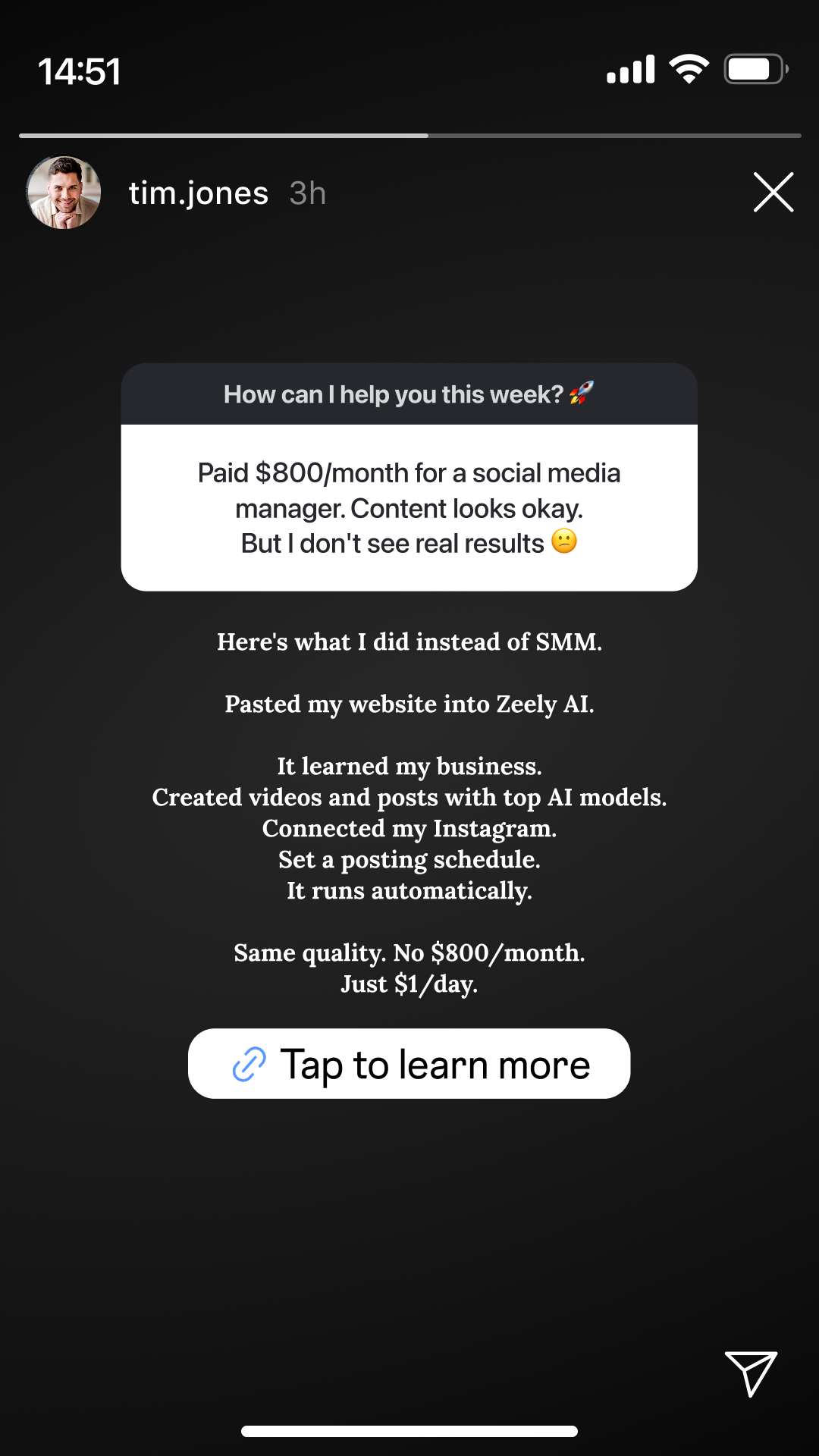 Zeely Facebook ad