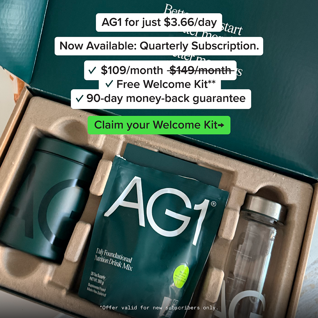 AG1 by Athletic Greens Facebook ad: August Only: Free Morning Person Hat
