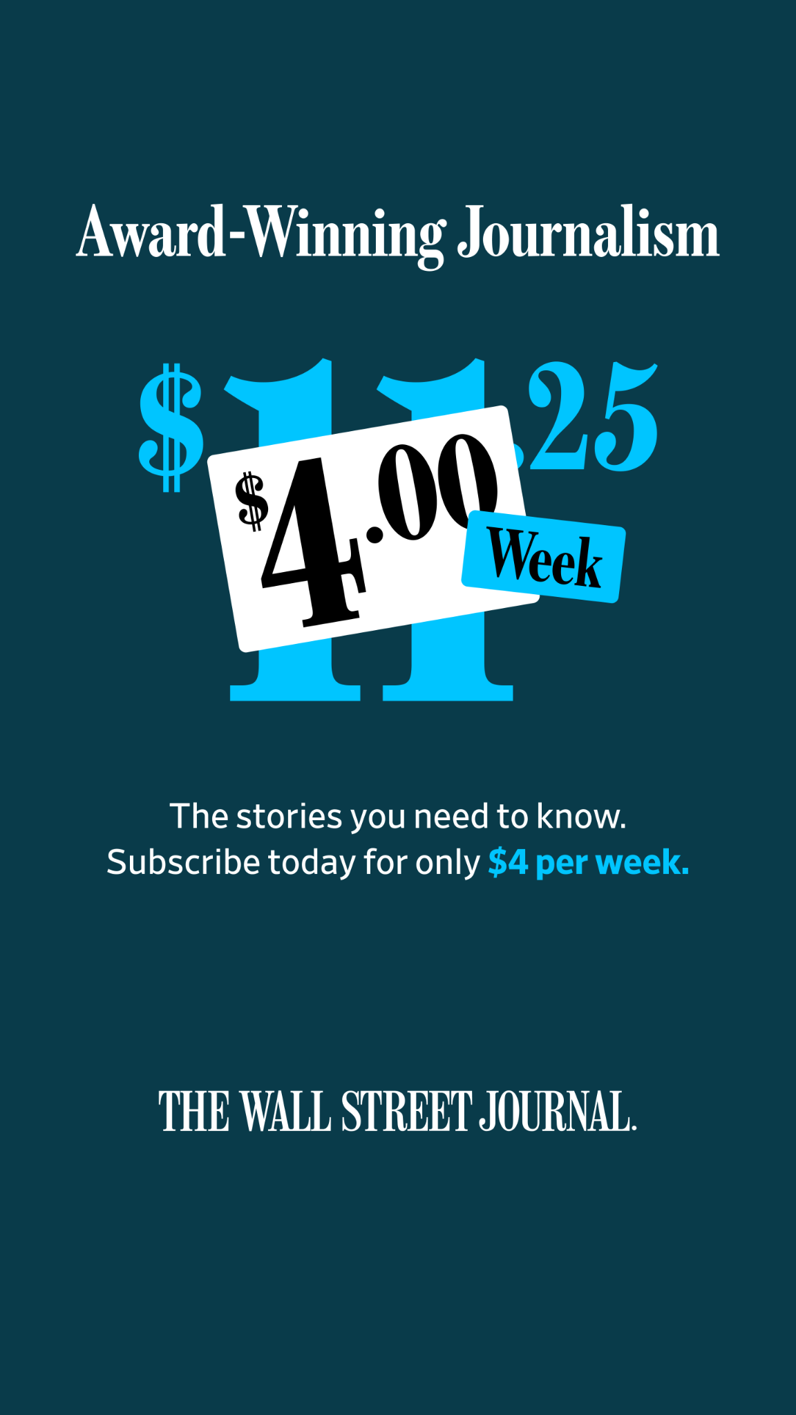 The Wall Street Journal Facebook ad