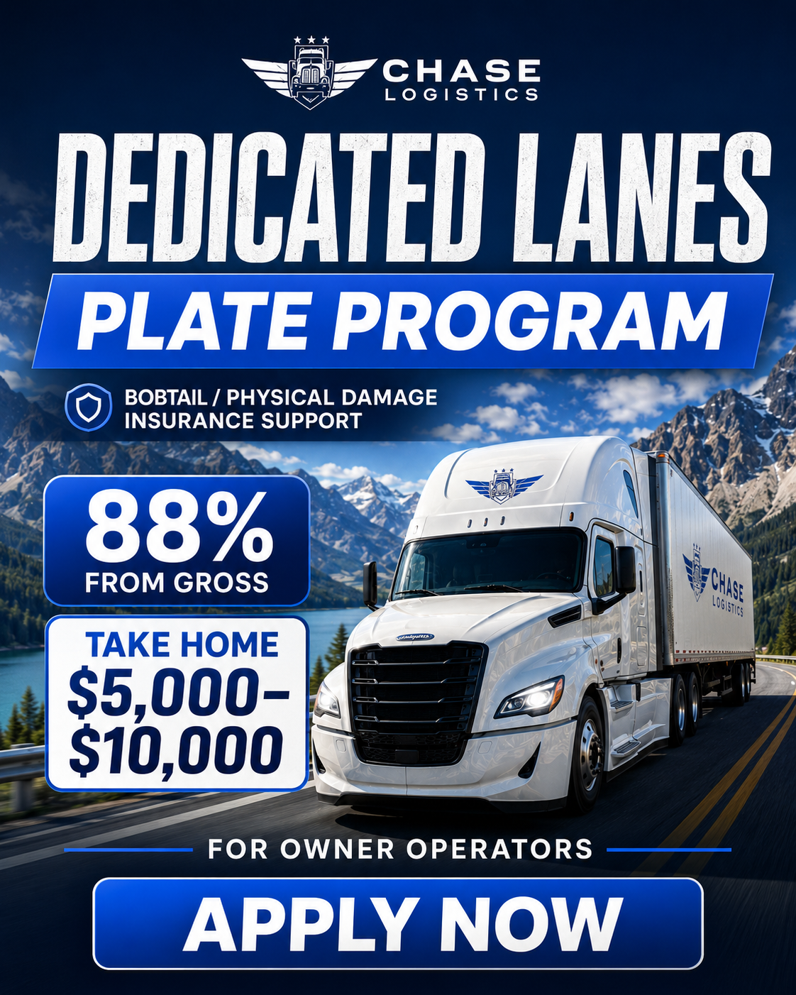 Chase logistics LLC Facebook ad: Earn $5K-$10K Weekly