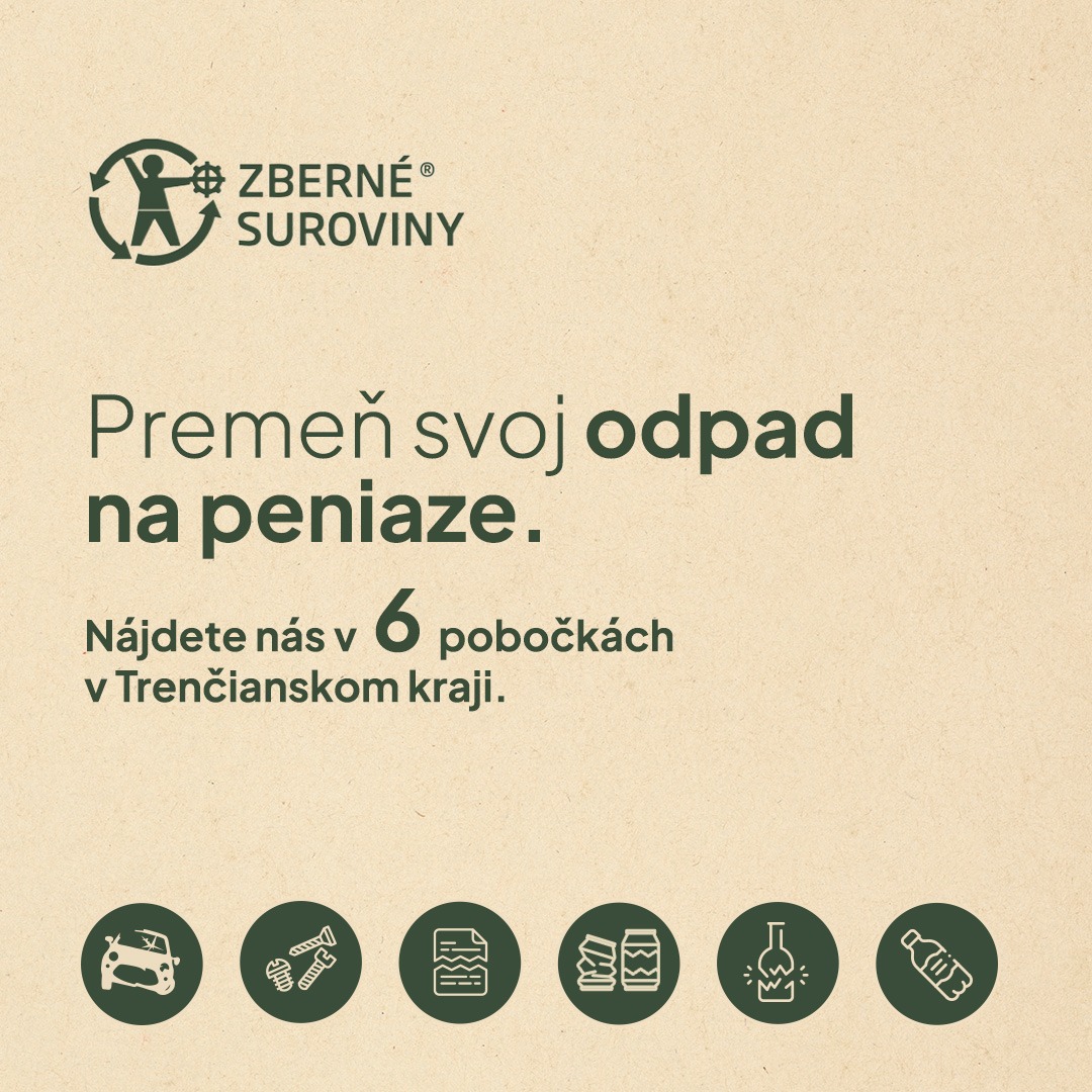 Zberné suroviny Žilina a.s. Facebook ad: Ahojte priatelia z Trenčianskeho kraja!