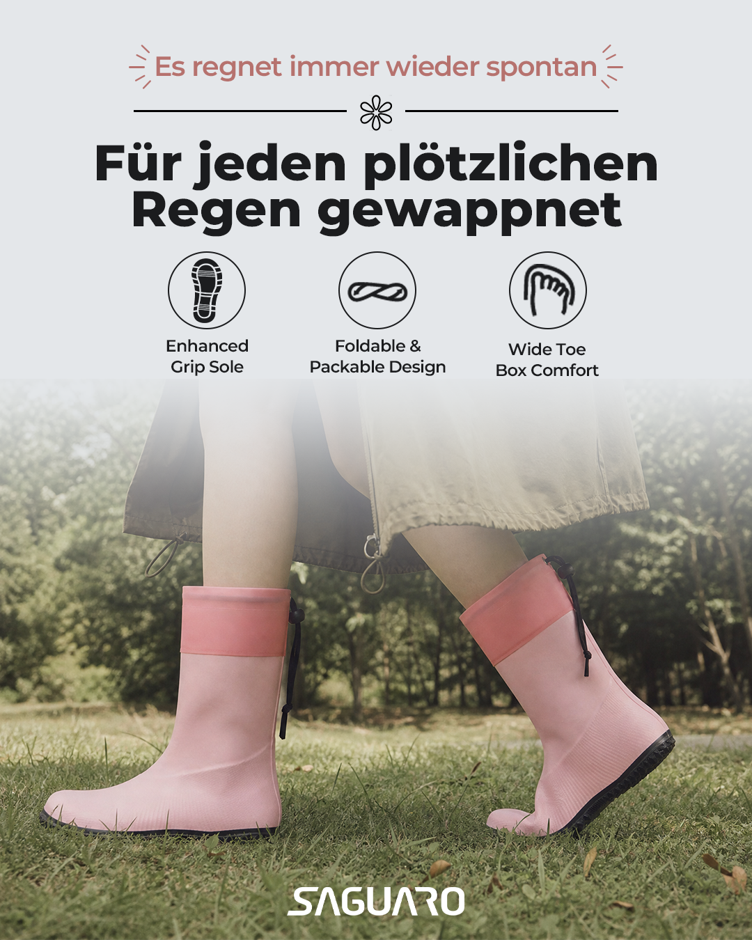 Saguaro De Facebook ad: Für jeden plötzlichen Regen gewappnet