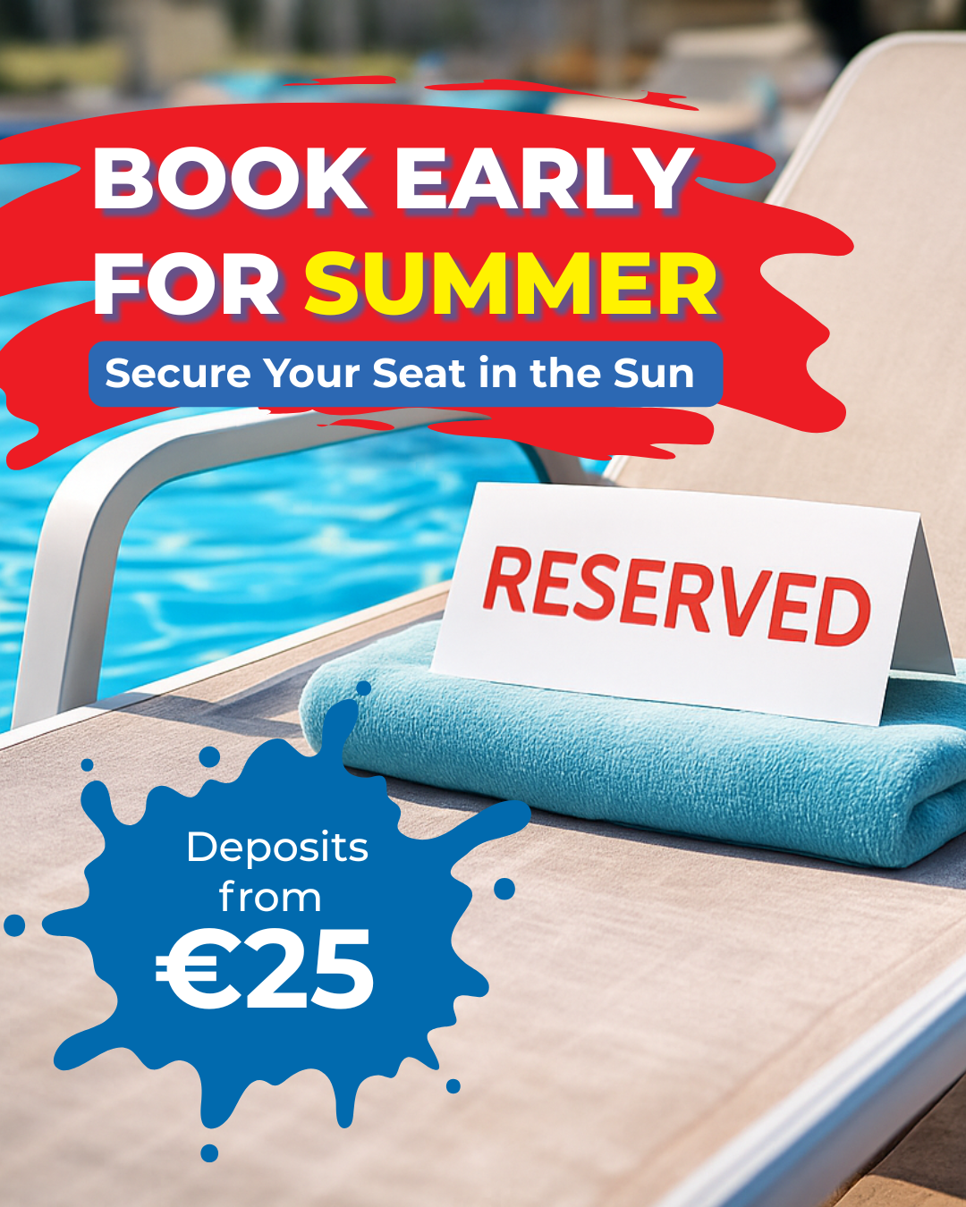 Budget Travel Facebook ad: Book Early For Summer