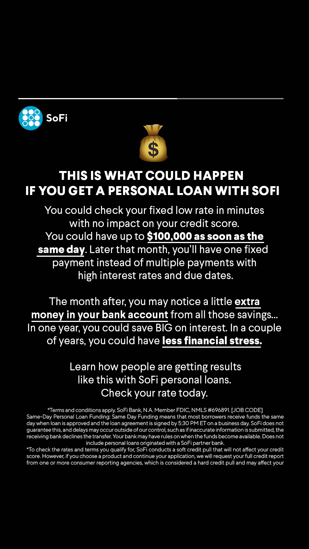 SoFi Facebook ad