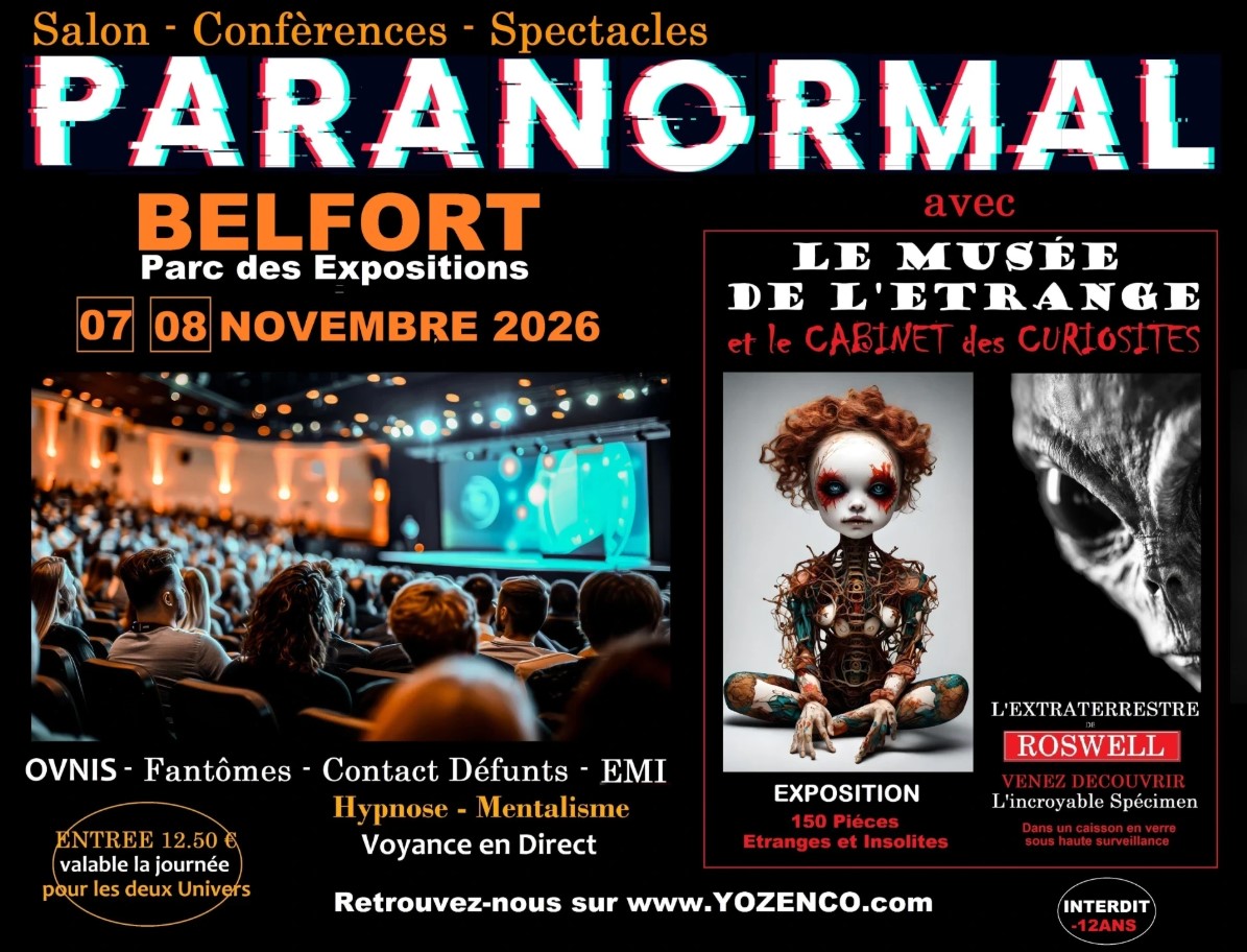 Salons du Paranormal Facebook ad: BELFORT - Salon du Paranormal au Parc des Expositions…