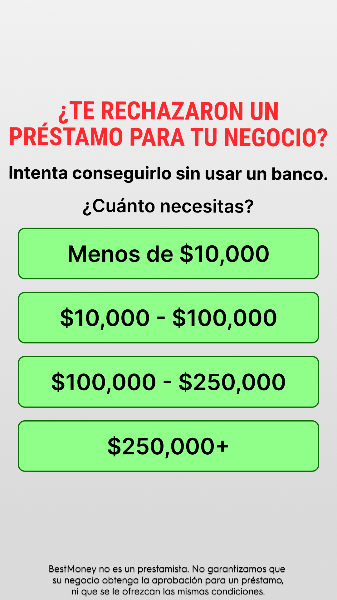 BestMoney.com - Business Loans Facebook ad