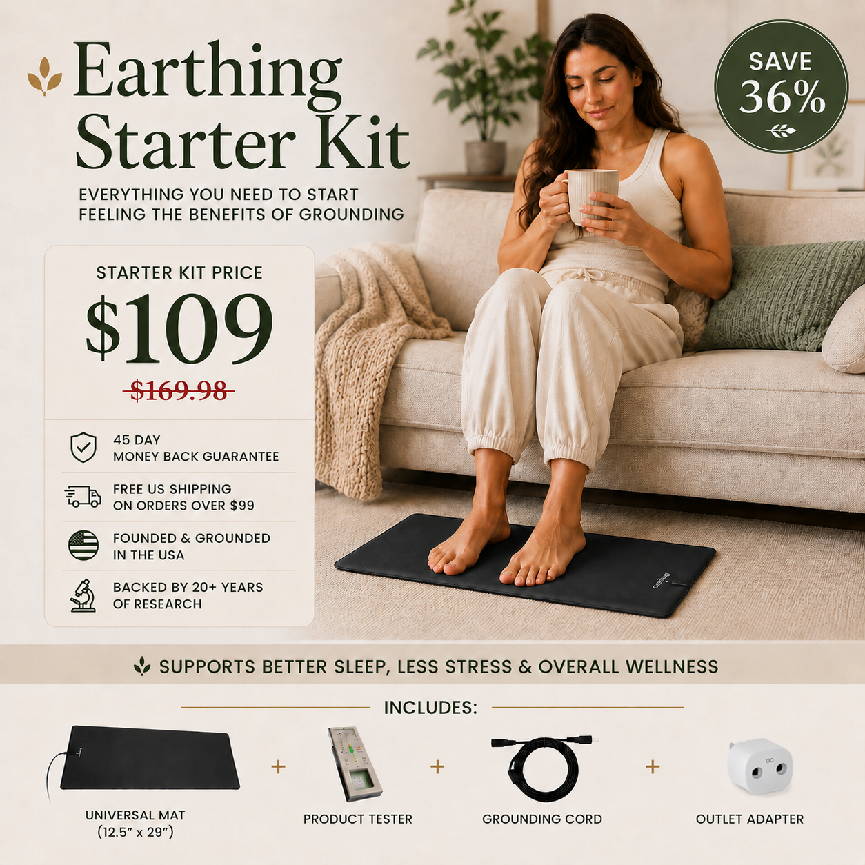 Earthing Facebook ad