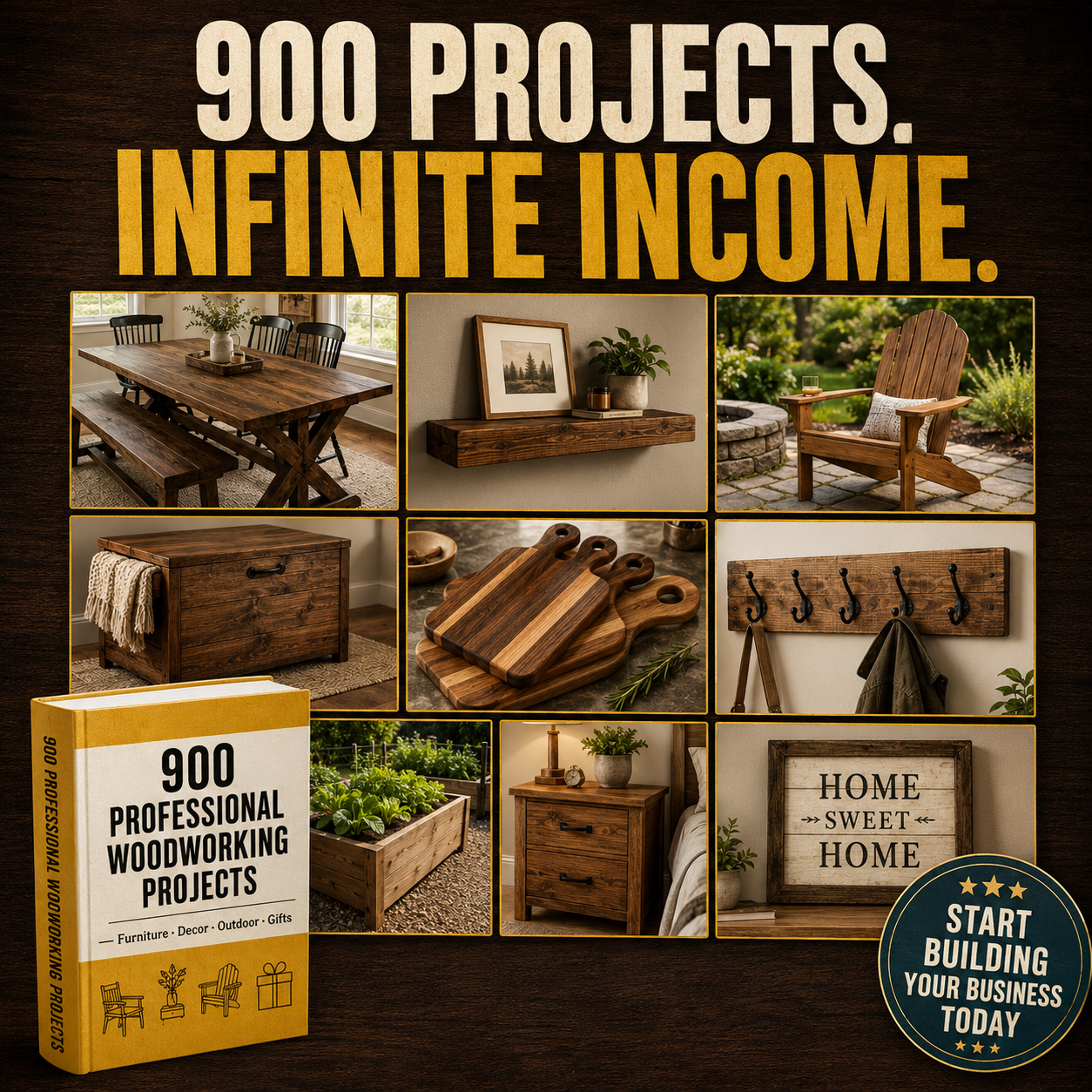 Carlos Woodworking: Furniture Guides Facebook ad: +900 Woodworking Furniture Plans