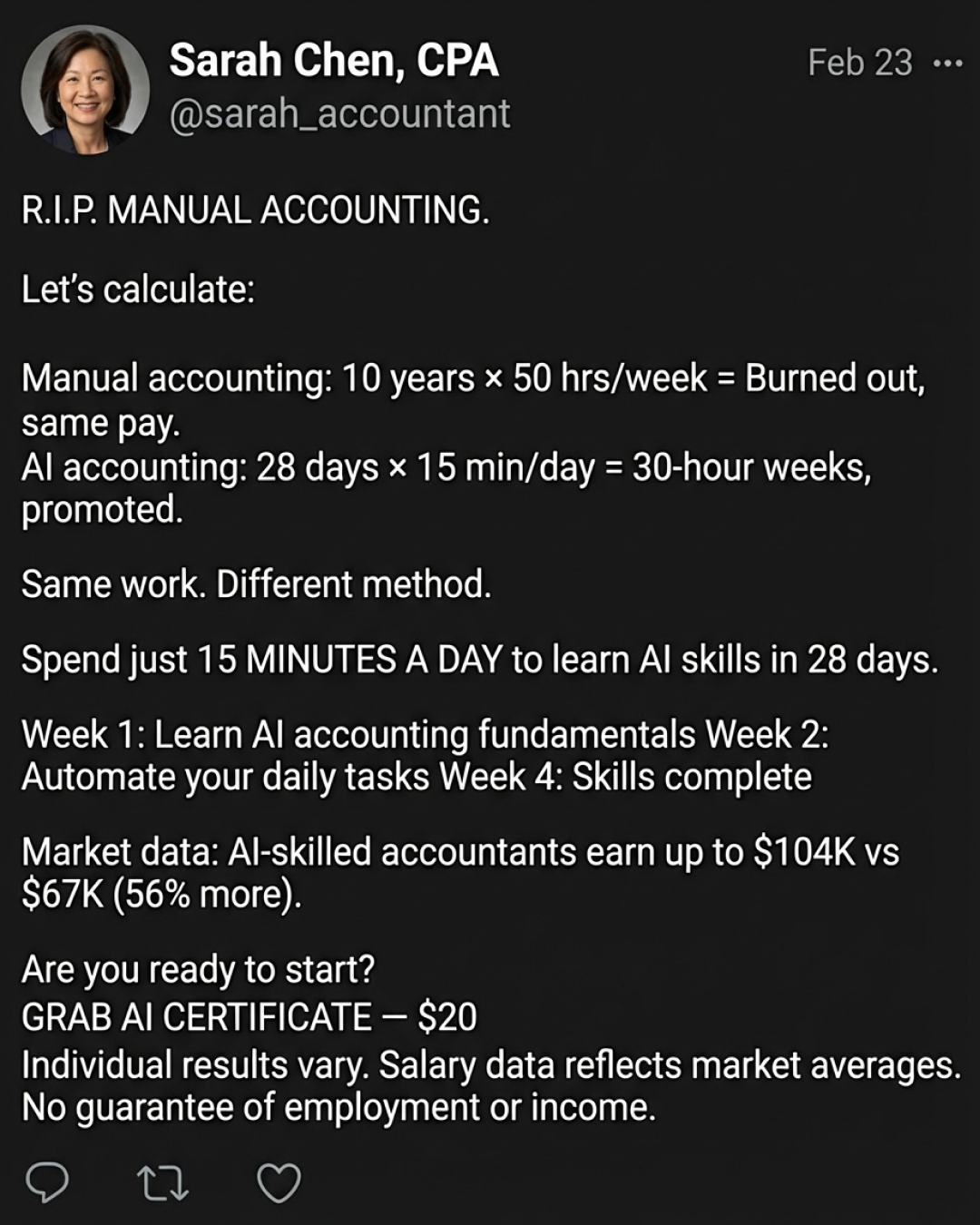 Ben Angel Facebook ad