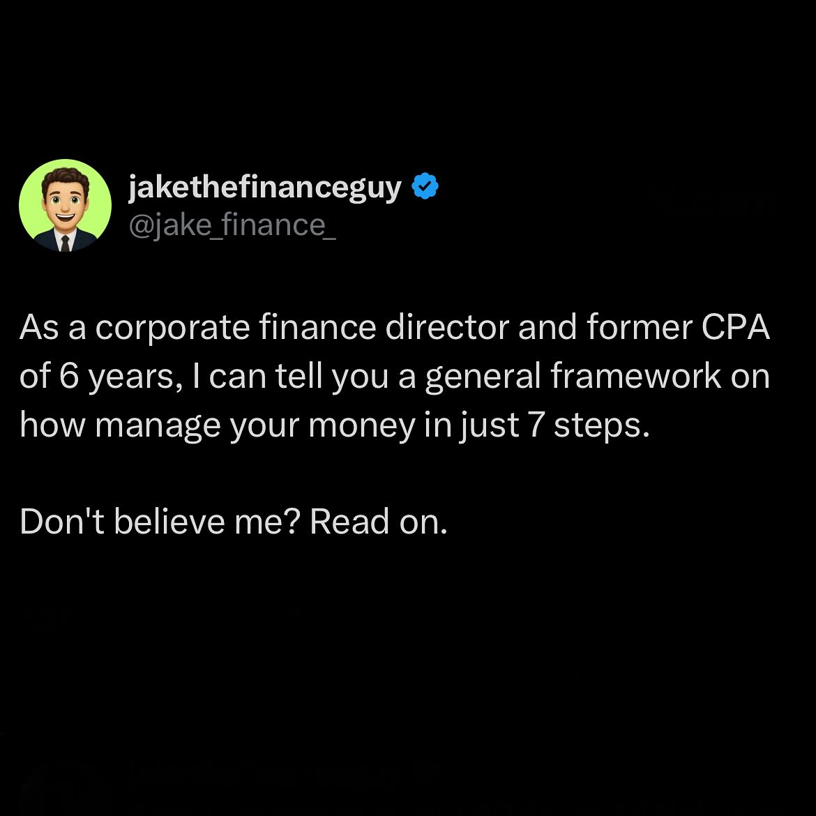 jakethefinanceguy Facebook ad: Follow: @jakethefinanceguy for more personal finance and…
