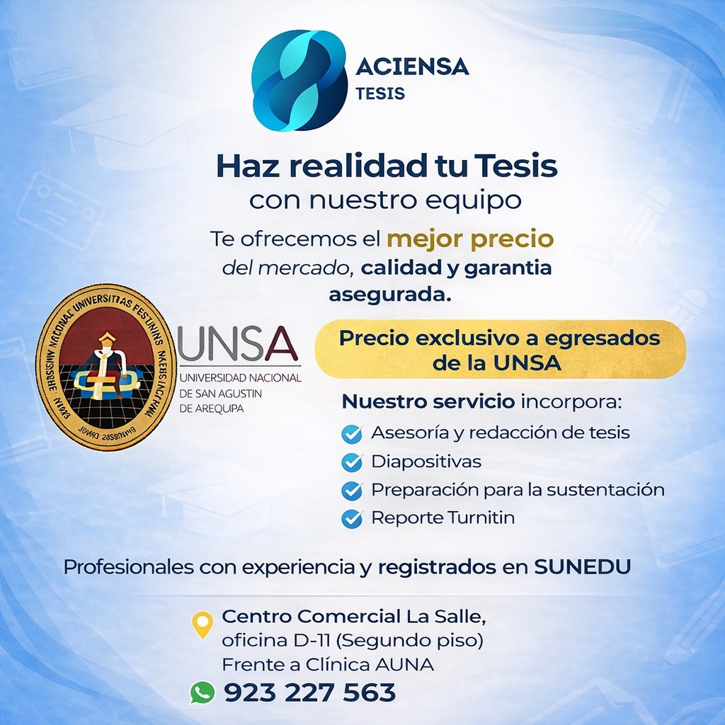 ACIENSA-Tesis Facebook ad: Contáctanos