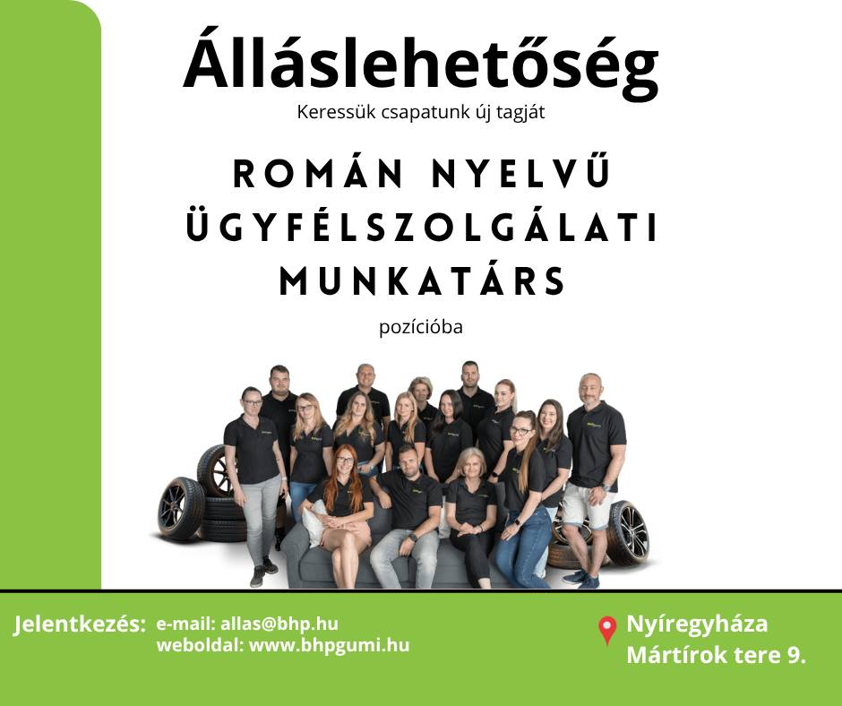 BHPgumi Facebook ad: ÁLLÁSLEHETŐSÉG!