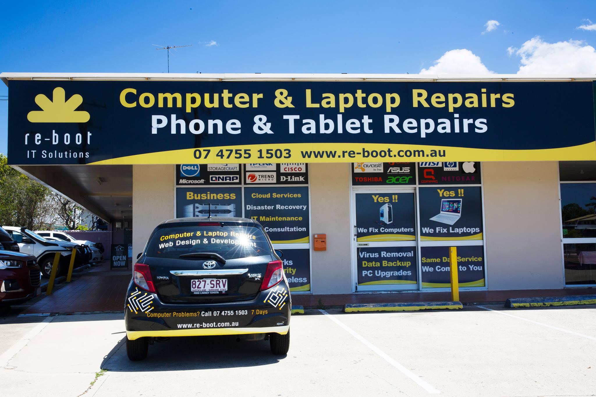 Re-Boot IT Solutions, Townsville. Facebook ad: We Fix Them All - Laptops - Macs…