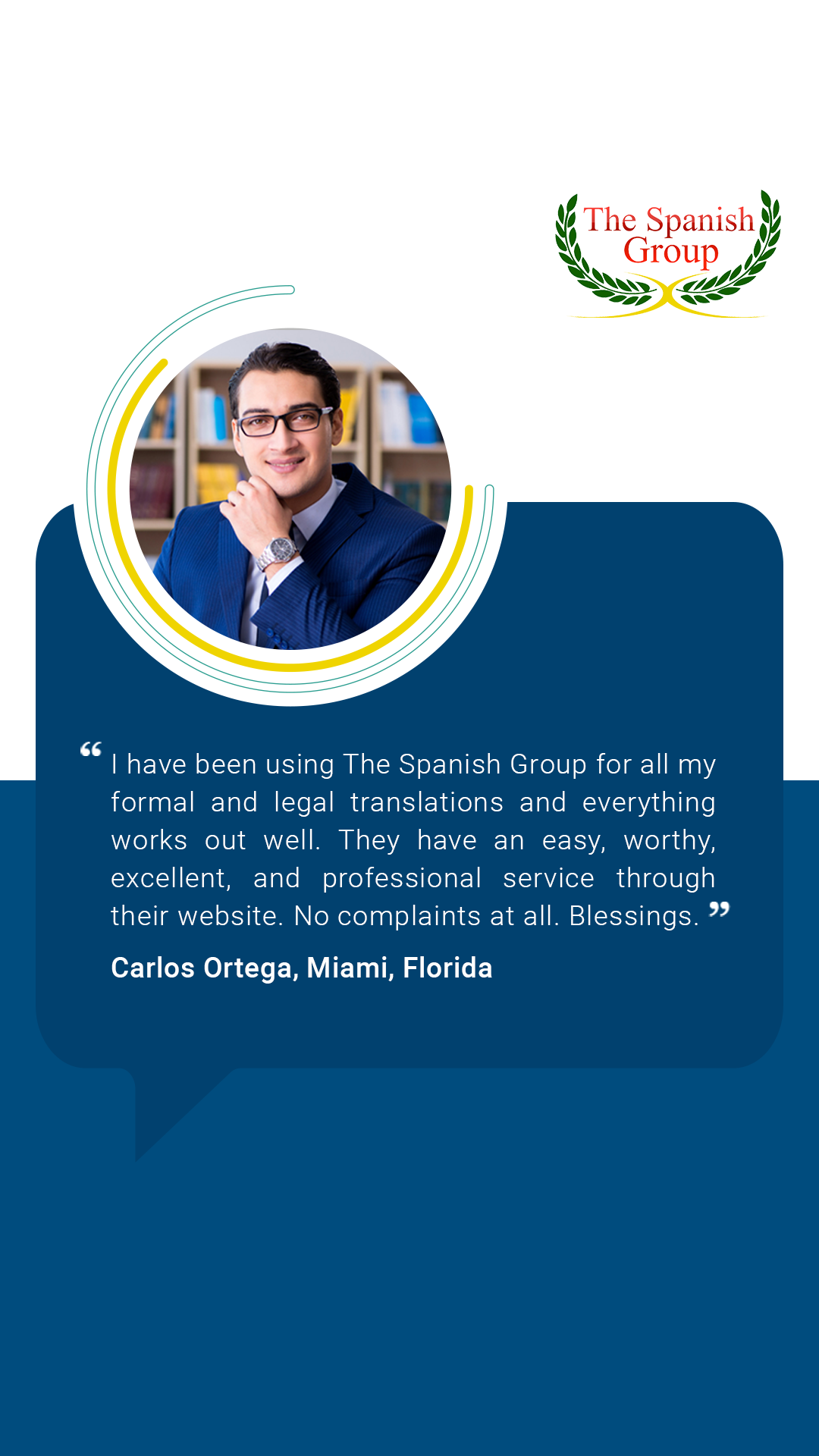 The Spanish Group LLC Facebook ad from Apr 17, 2025