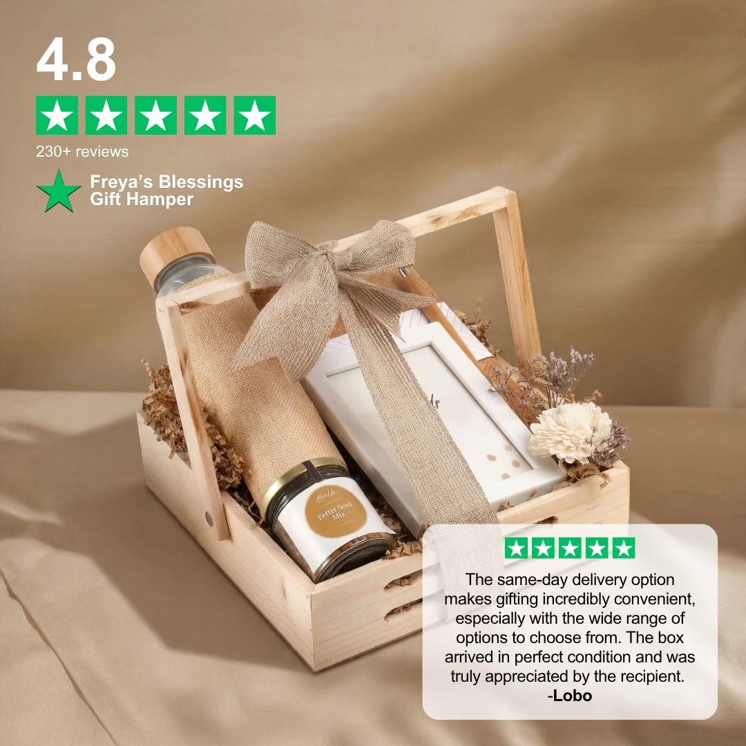 BoxUp Luxury Gifting Facebook ad: Rated 4.8 by 230+ happy customers