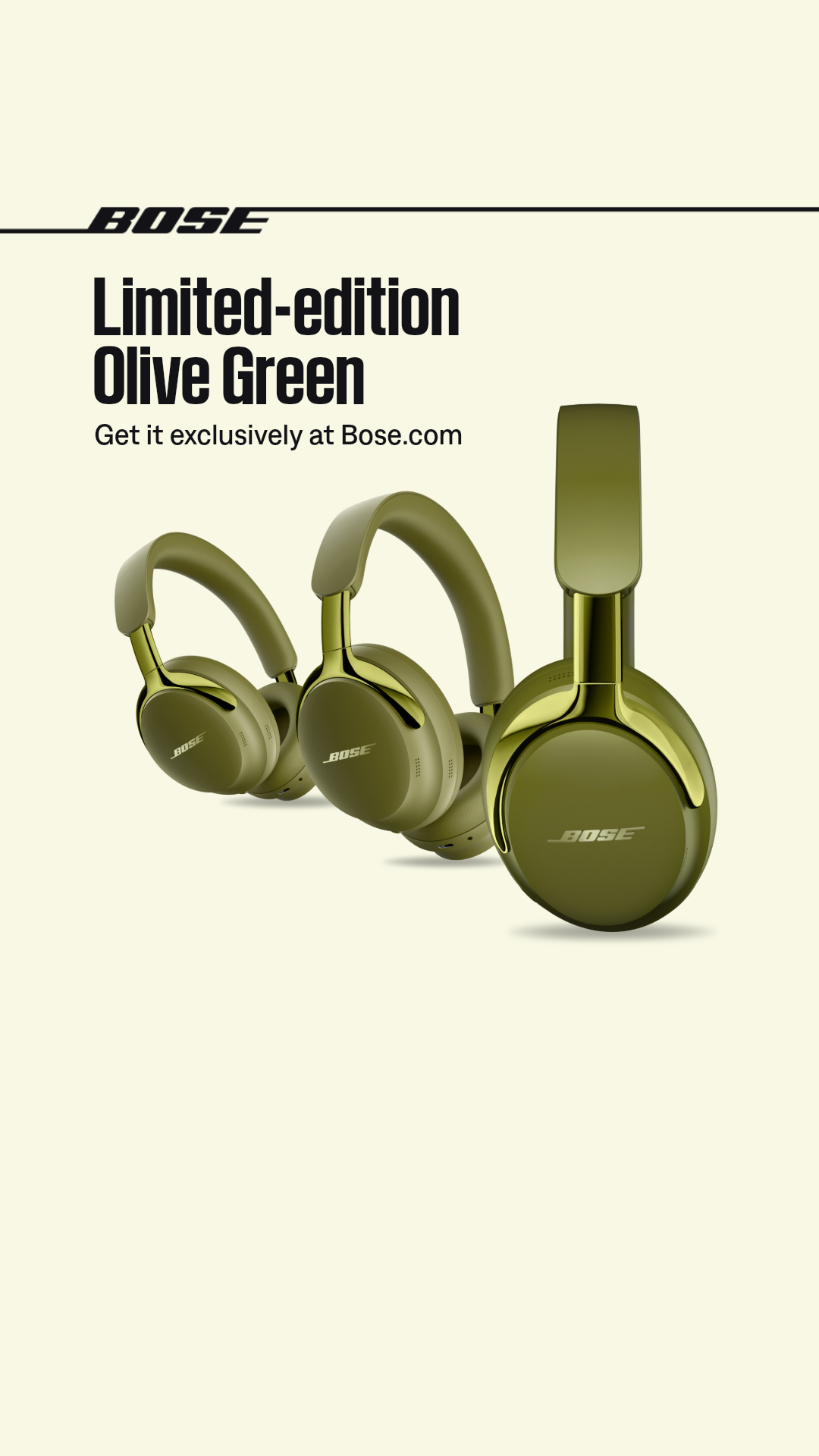 Bose Facebook ad: Limited-edition Olive Green