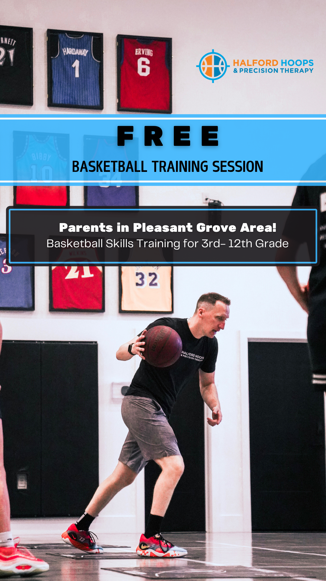 Halford Hoops & Precision Therapy Facebook ad