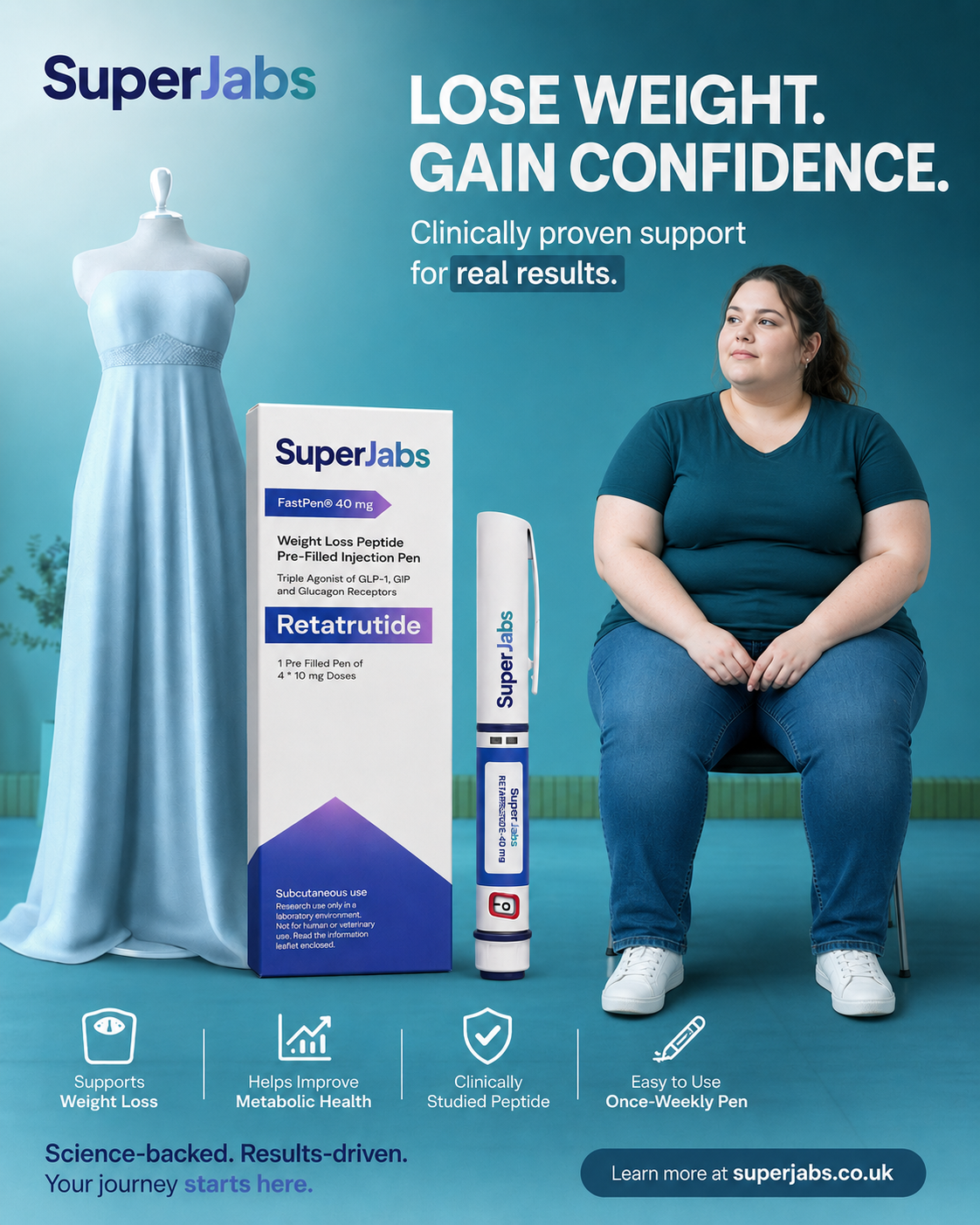 SuperJabs Facebook ad: Self-injection made simple.