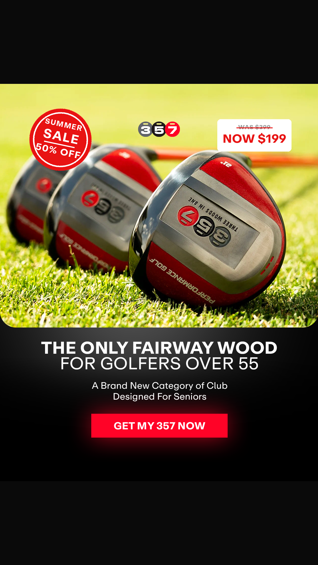 Performance Golf Facebook ad