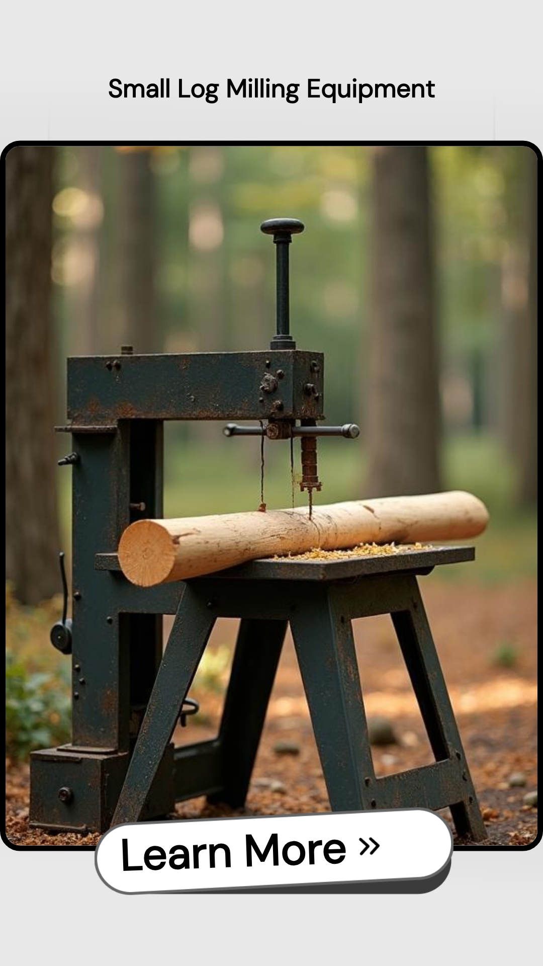 TrendingResults Converge Facebook ad: Small Log Milling Equipment