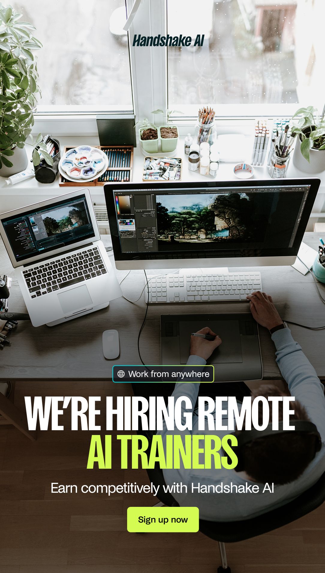 Handshake AI Facebook ad: Remote Part-Time AI Jobs