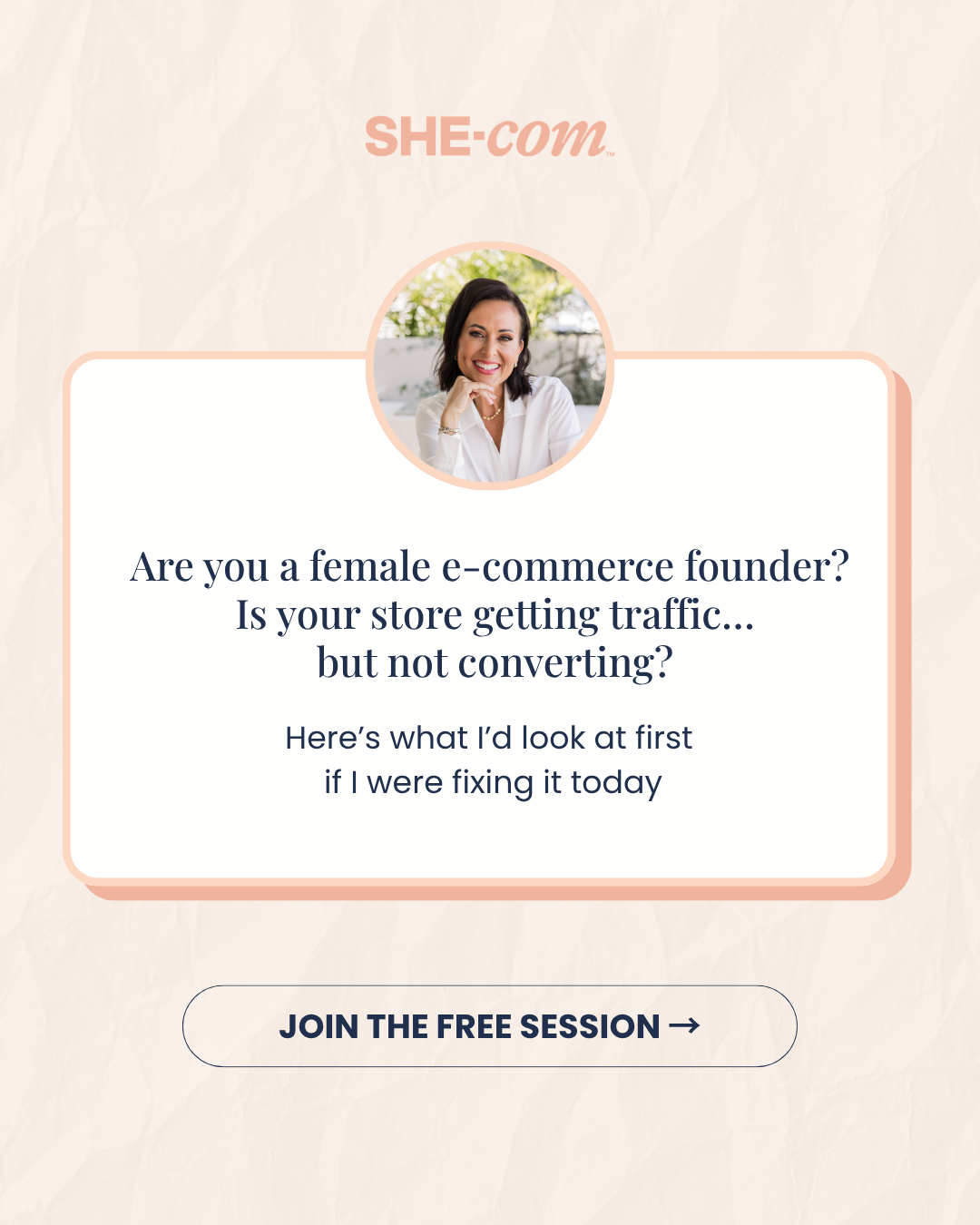 SHE-com Community For Women in Ecommerce Facebook ad
